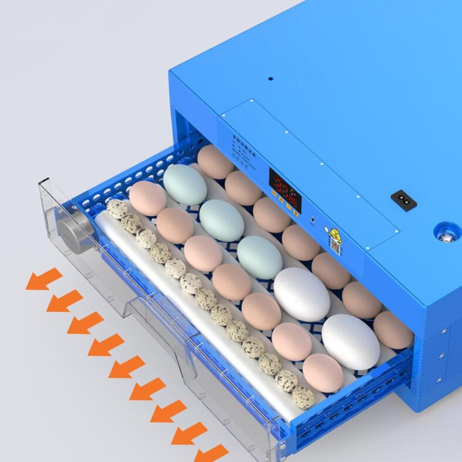 Automatic Chicken Egg Incubator for 192 Eggs - Poultry Hatcher Machine with LED Display, Auto Egg Turning & Temperature Control - Perfect for Hatching Chicken, Duck, Goose Eggs - Ideal for Home Farms, Backyard Poultry Raising & Small-Scale Hatcheries