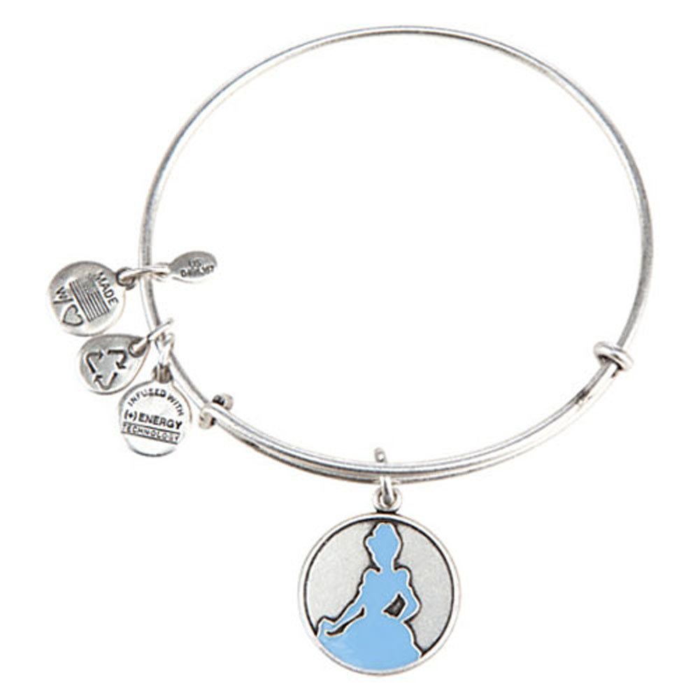 Disney Parks Alex and Ani Cinderella Silver Bangle Bracelet - Elegant Charm Jewelry for Women & Girls - Perfect for Gifts, Parties & Disney-Themed Events