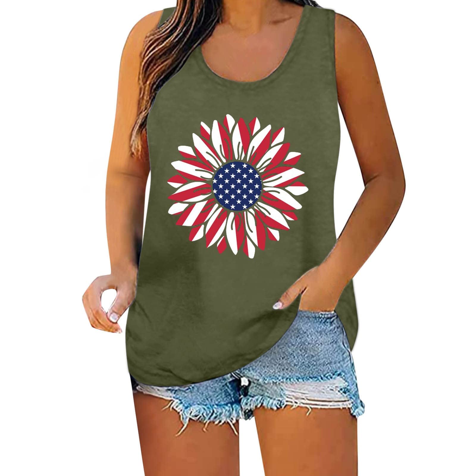 Women's Sleeveless Lace Trim Tank Tops - Loose Fit Casual Summer Tops for Women - Perfect for Beach, Vacation & Everyday Wear