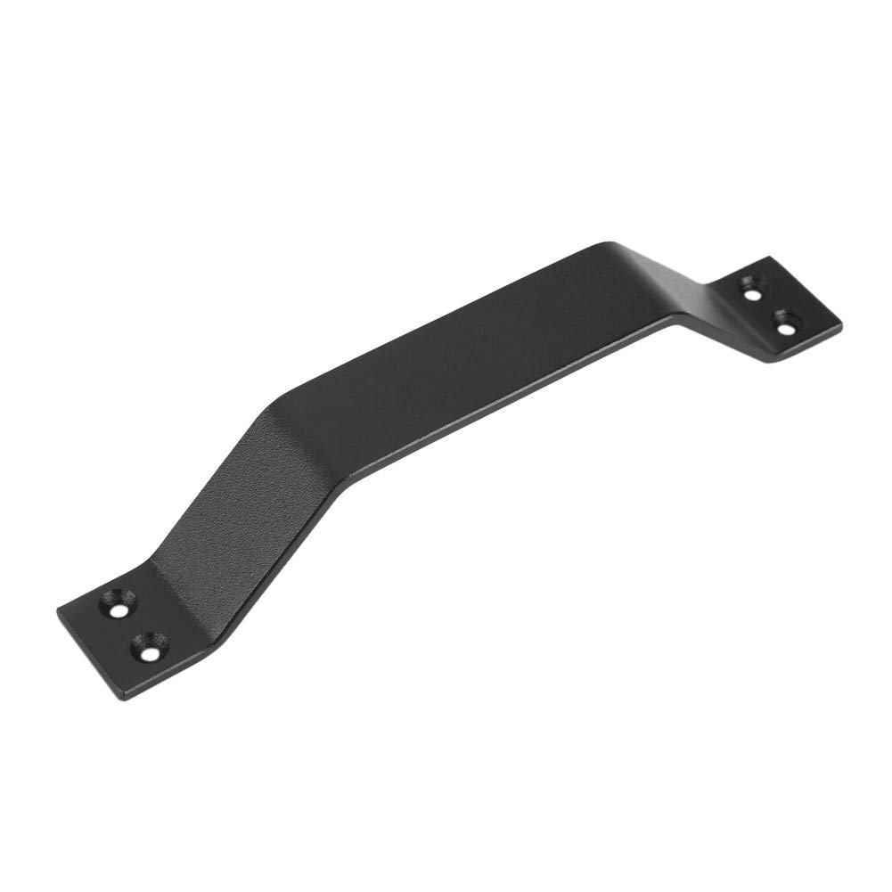 Heavy Duty Black Sliding Door Handle - Solid Carbon Steel Cabinet & Closet Pull Handle for Barn Doors, Gates & Room Dividers | Rust-Resistant & Durable Hardware for Home, Office & Commercial Spaces