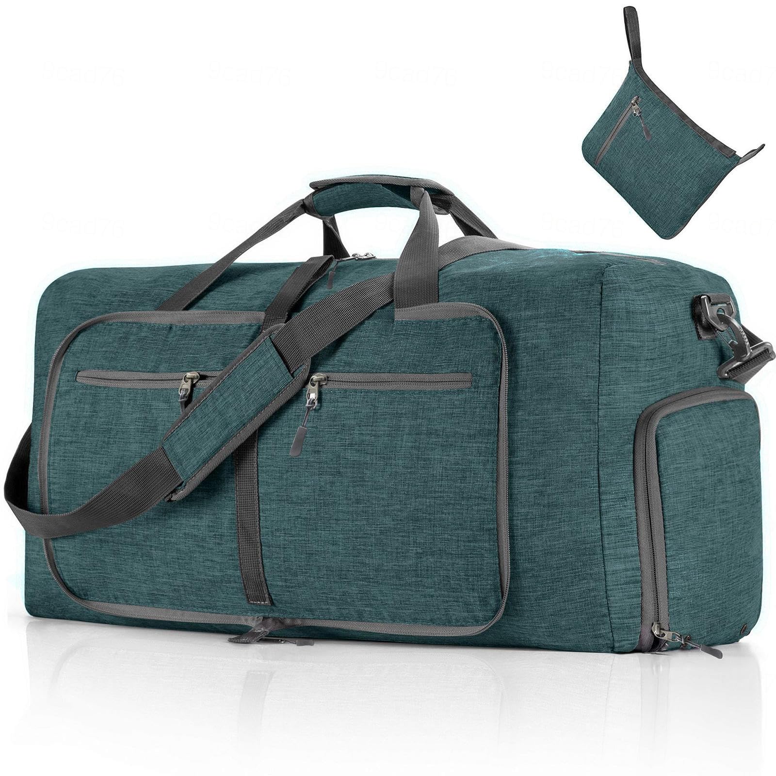 65L Waterproof & Tear-Resistant Travel Duffle Bag for Men - Foldable Weekender Overnight Backpack with Shoes Compartment - Perfect for Gym, Business Trips & Outdoor Adventures