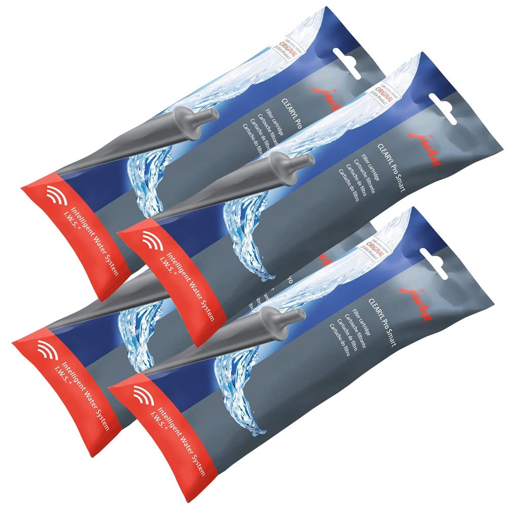 Jura CLEARYL PRO Smart Water Filter Replacement for WE8 & X8 Coffee Machines (4-Pack, 120L Capacity) - Premium Filtration for Better Tasting Coffee at Home or Office