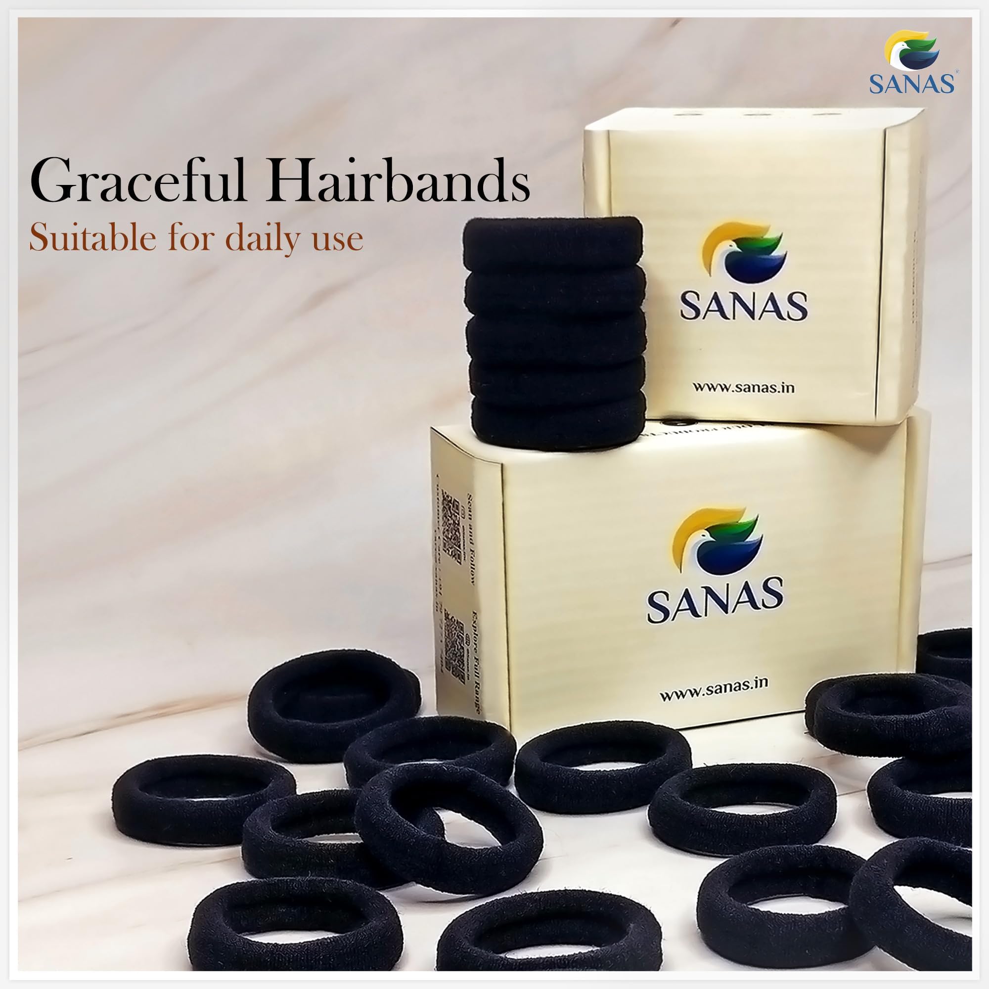 30Pcs Black Hair Rubber Bands for Women & Girls - Stylish Ponytail Hair Ties, Elastic Hair Bands for Daily Use, Workout, Office and School Hairstyles
