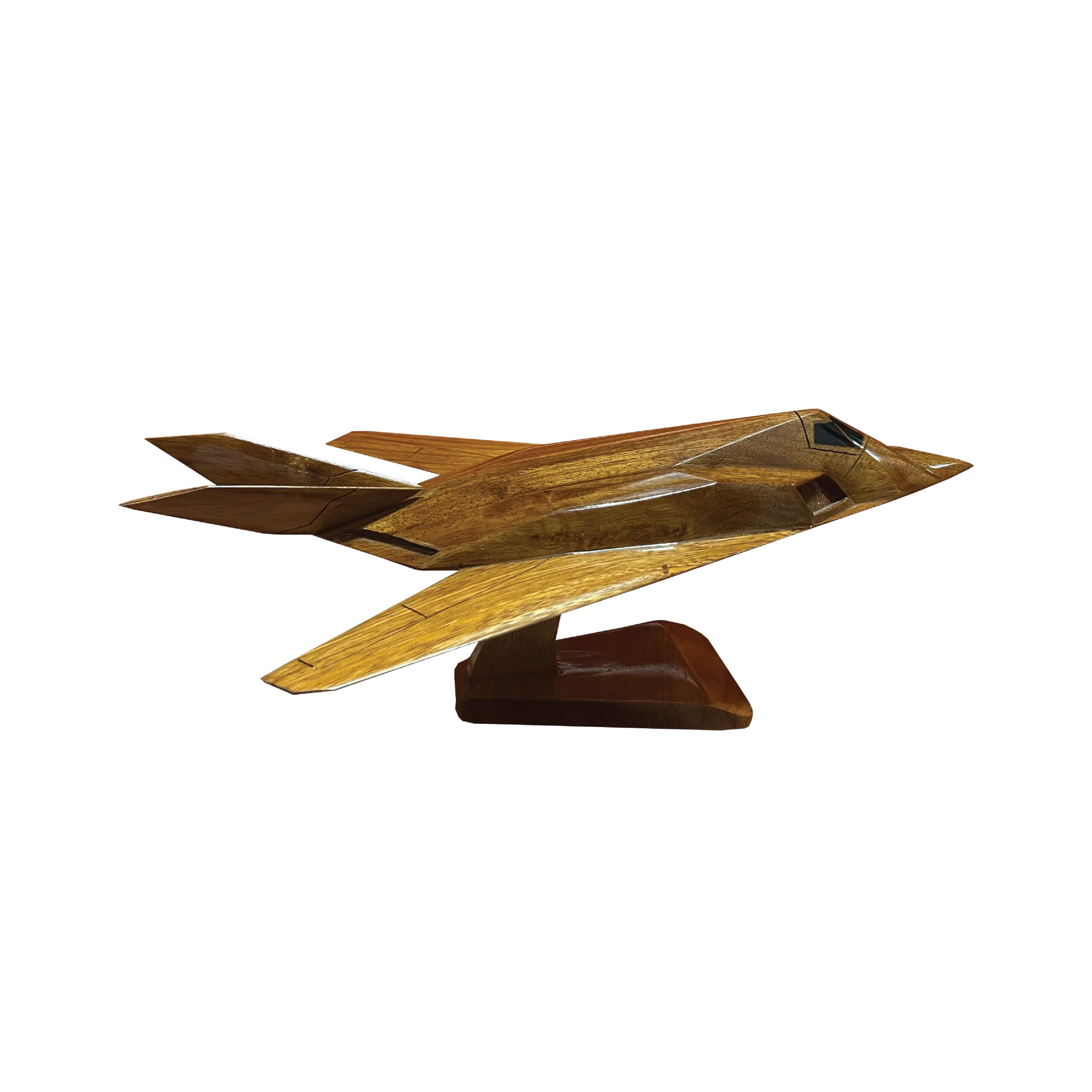 F117 Nighthawk Stealth Fighter Mahogany Wood Desktop Aircraft Model - Perfect for Office Decor, Aviation Enthusiast Gifts & Military Collectors Display