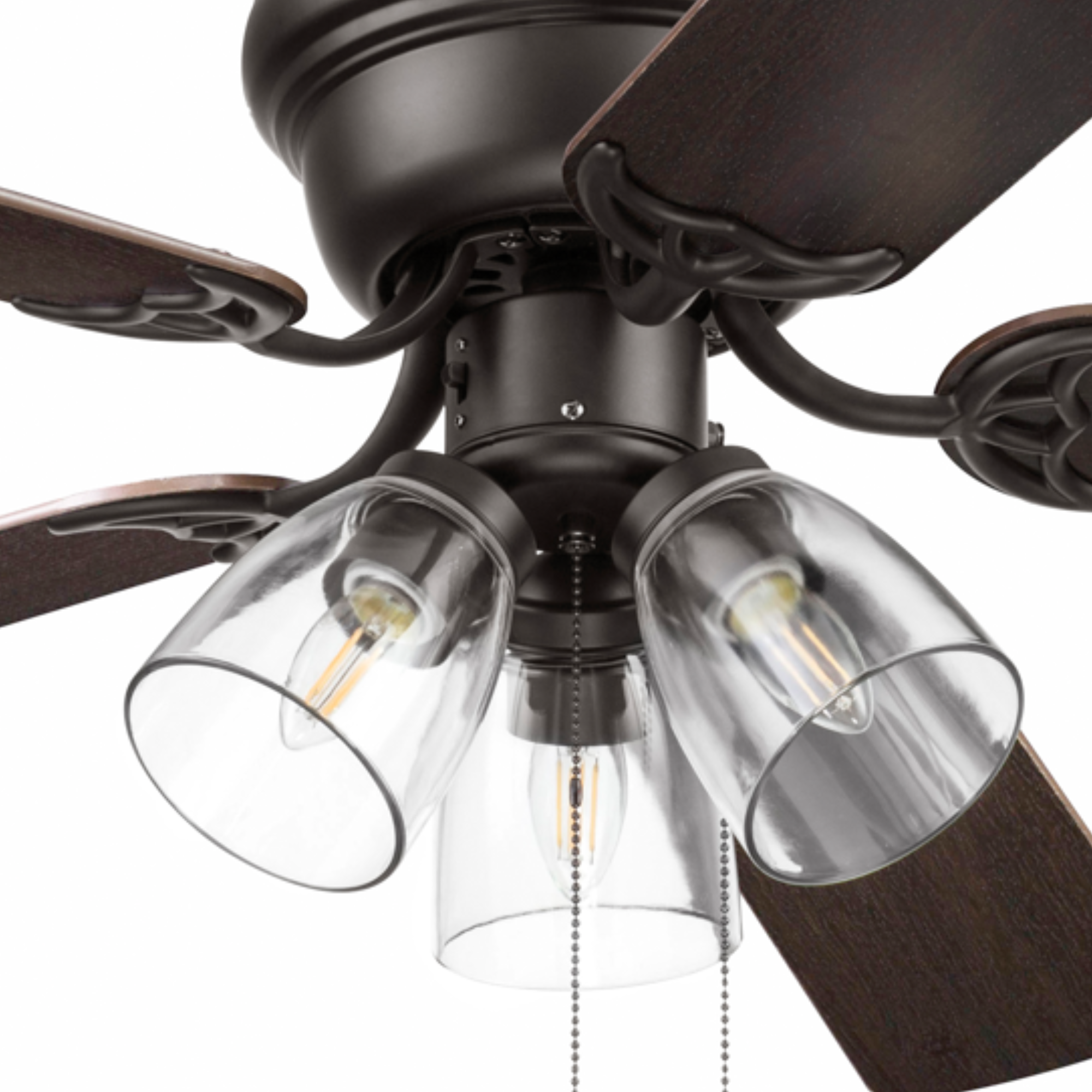52 Inch Renton Ceiling Fan with Espresso Bronze Finish & Pull Chain - Perfect for Living Room, Bedroom, and Outdoor Patio Cooling