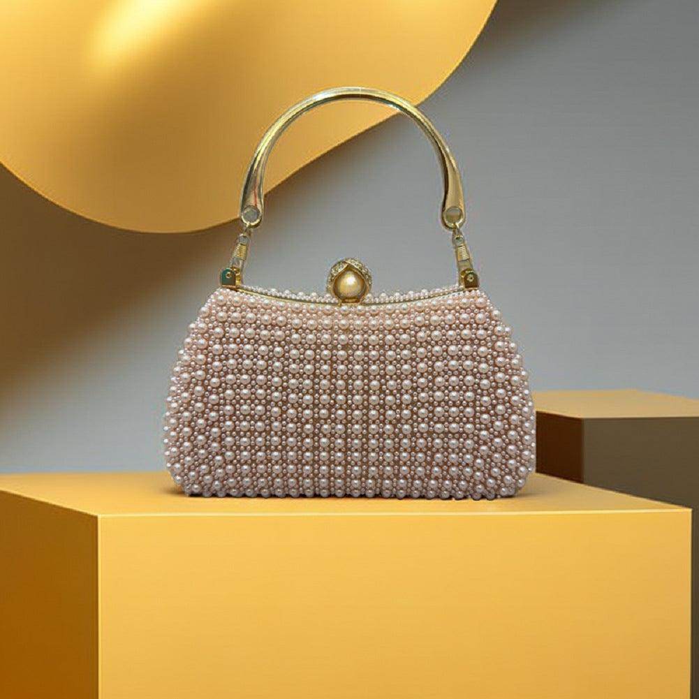 Elegant Pearl Tote Bag for Women - Stylish Evening Clutch & Dinner Party Handbag (758596864368) | Perfect for Weddings, Cocktail Events & Formal Occasions