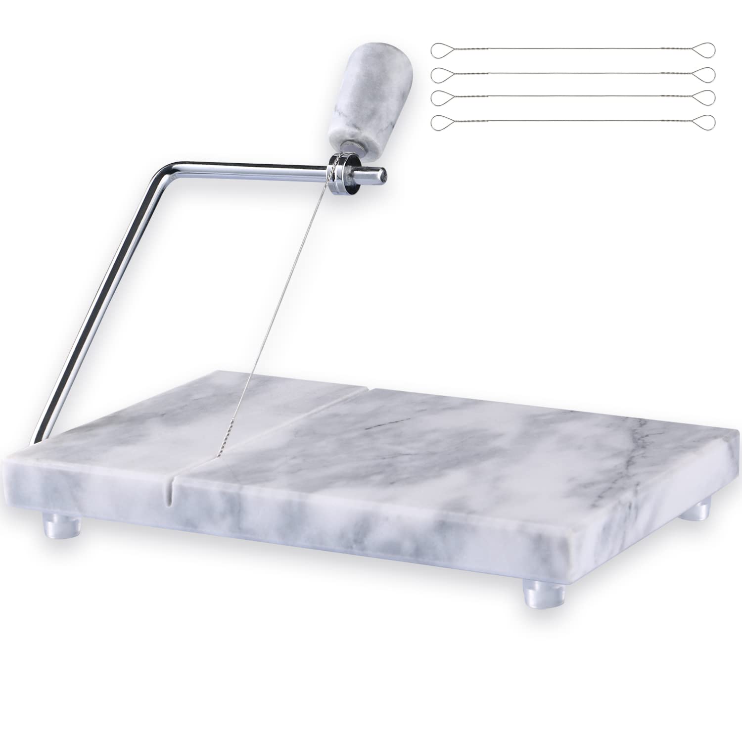 Premium Marble Cheese Slicer Board - 5