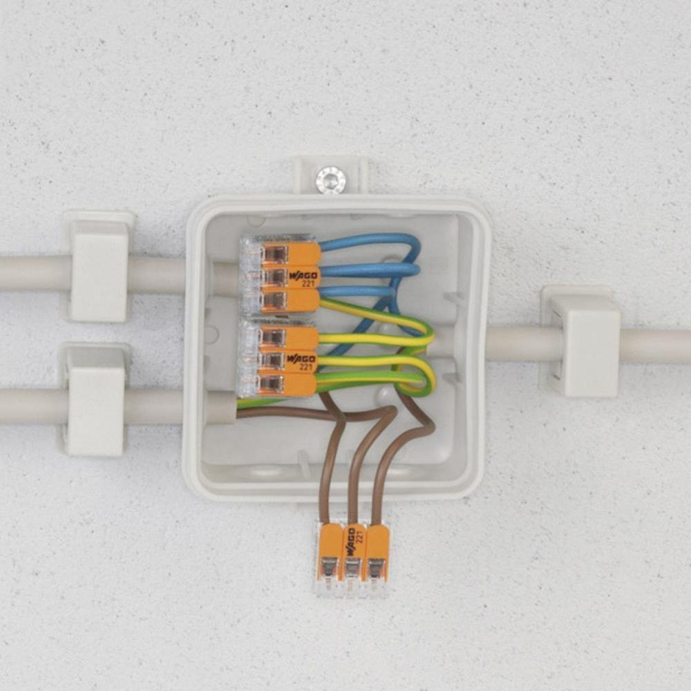 Wago 221-415 Lever-Nuts 5 Conductor Compact Wire Connectors - 250 Pack | Ideal for Electrical Wiring, DIY Projects & Home Improvement
