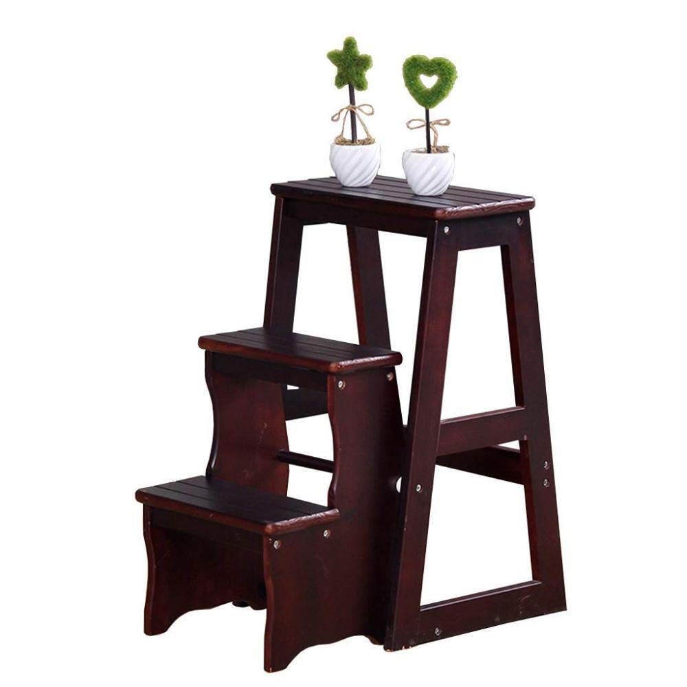 3-Step Foldable Ladder Stool - Lightweight Indoor Climbing Step Stool with Non-Slip Feet, Multi-Functional for Kitchen, Bathroom, Bedroom & Garden Flower Stand Use