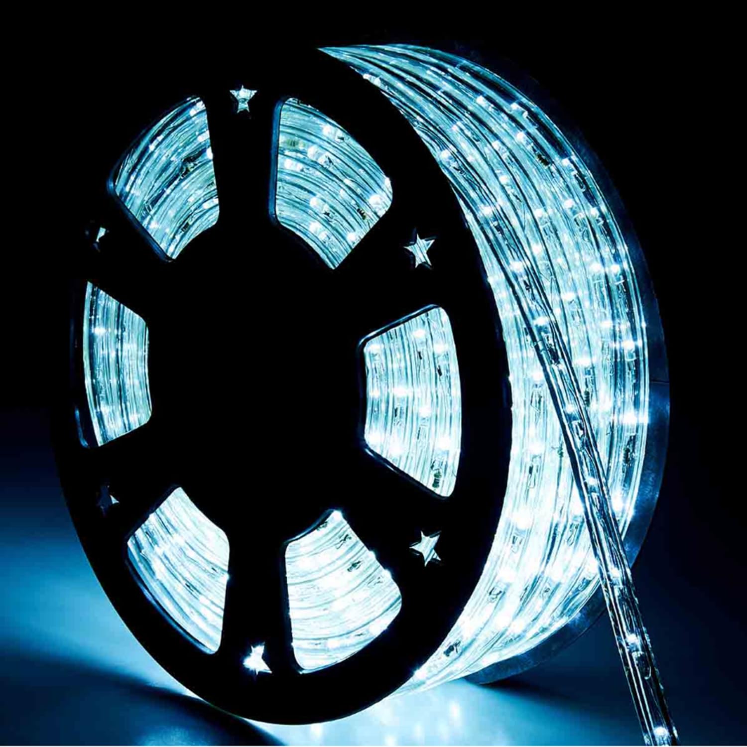100ft Waterproof LED Rope Lights for Outdoor & Indoor Use - 110V Cold White String Lights for Eaves, Backyards, Garden, Deck & Christmas Decorations - Perfect for Patio Lighting, Holiday Displays & Landscape Accents