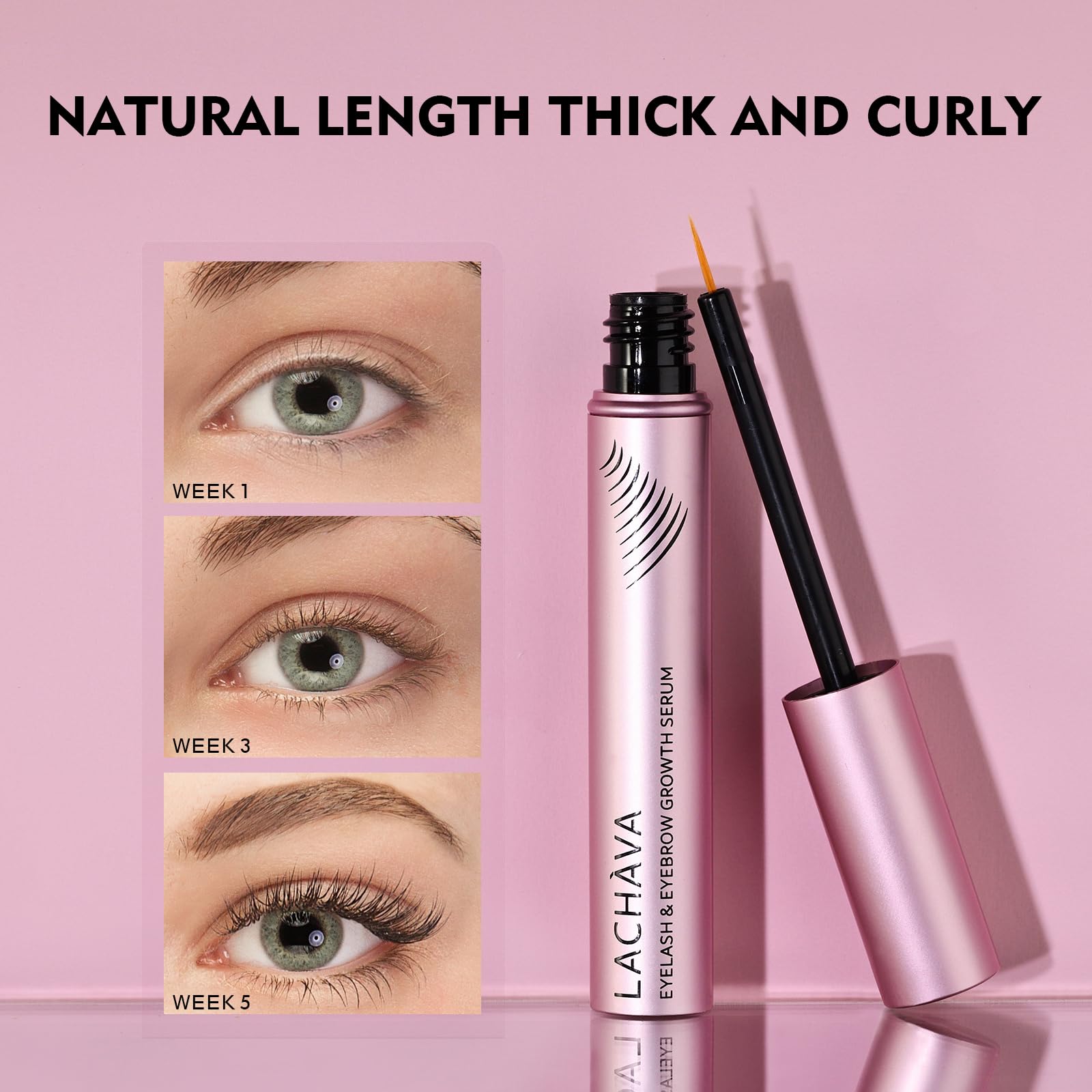Eyelash Growth Serum 5ML - Fast-Acting Lash Enhancer for Longer, Thicker Lashes - Perfect for Nighttime Routine & Special Occasions