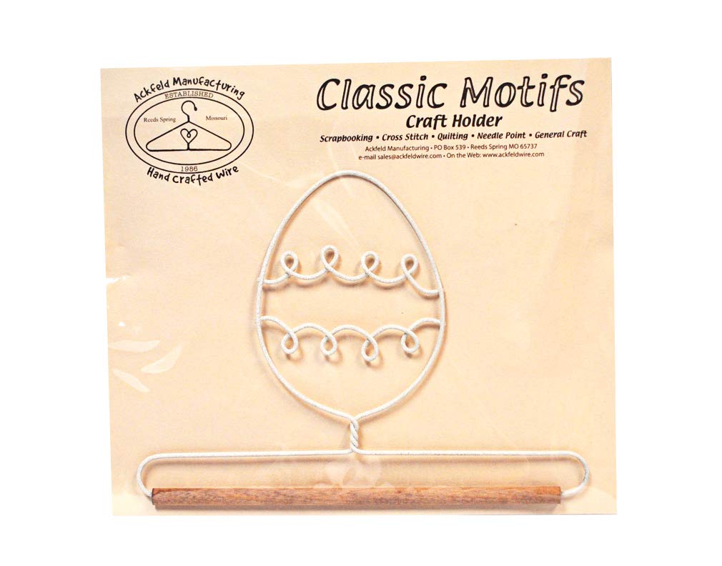 6 Inch Classic Motifs Easter Egg Fabric Holder with Wooden Dowel - Perfect for Easter Decorations, Table Centerpieces, and Spring Craft Projects