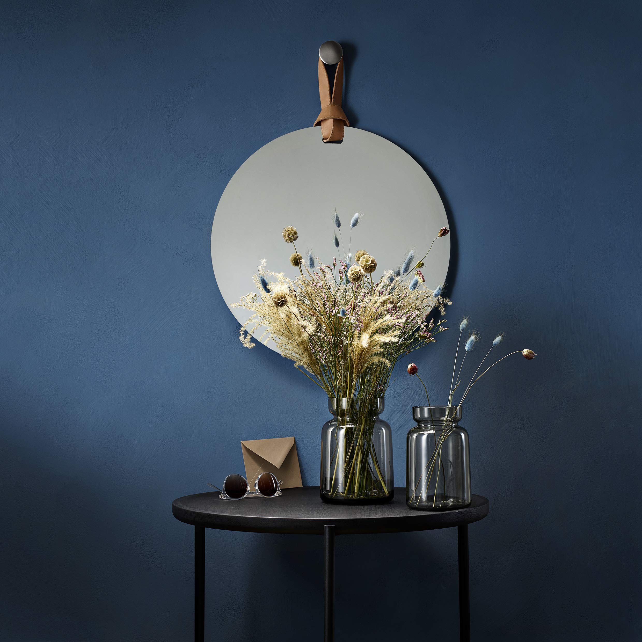 EVA SOLO Silhouette Glass Vase - 8.7 Inch Smokey Grey Modern Flower Vase for Home Decor, Wedding Centerpiece & Scandinavian Interior Design