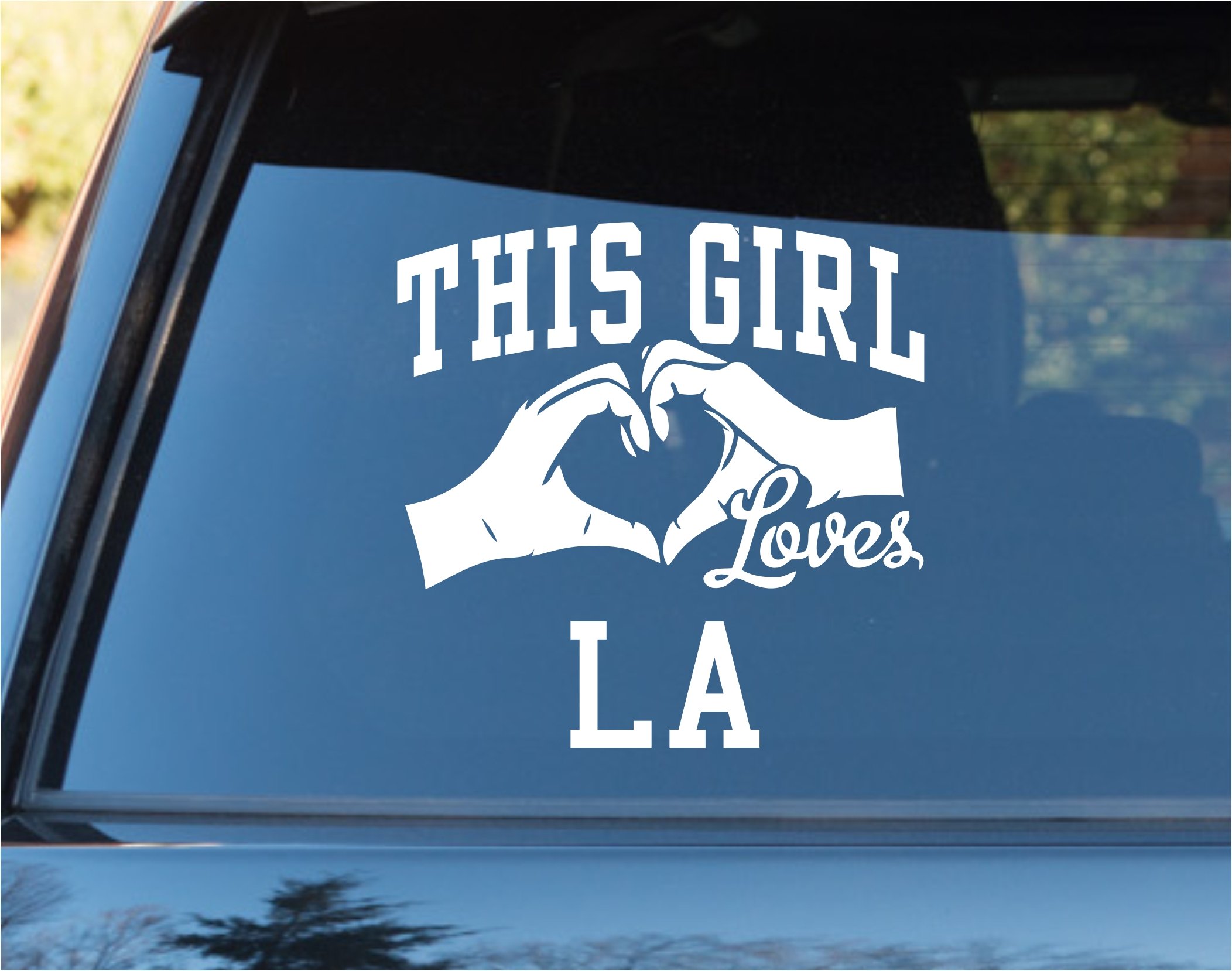 This Girl Loves LA Los Angeles Vinyl Decal Sticker - Waterproof Car Window, Truck, Laptop, Tablet Decal - Perfect for California Pride, Travel Enthusiasts & City Lovers