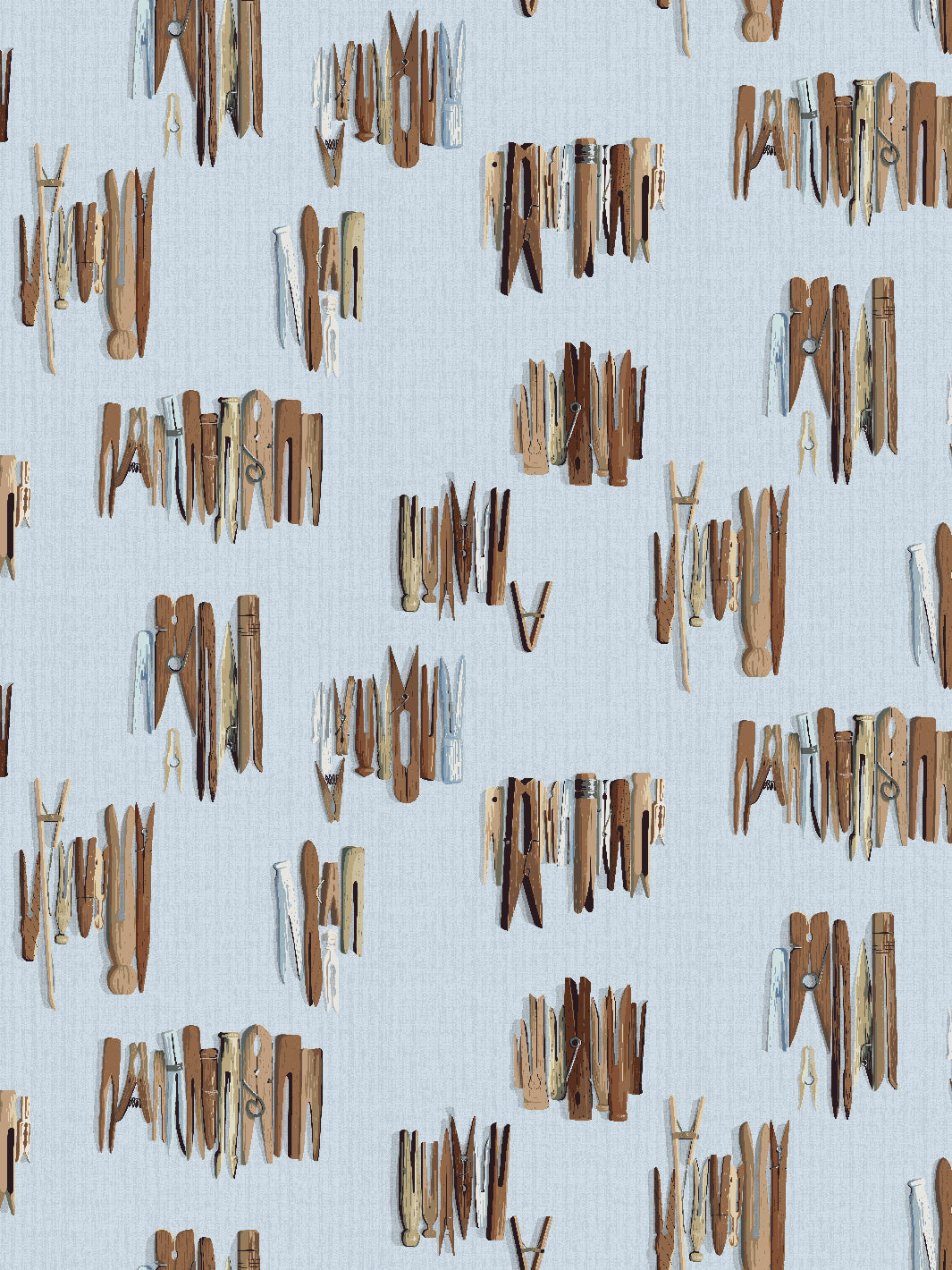 Sarah Jessica Parker 'Laundry Line' Silver Wallpaper - Elegant Peel & Stick Wallpaper for Bedroom, Living Room, and Nursery Decor