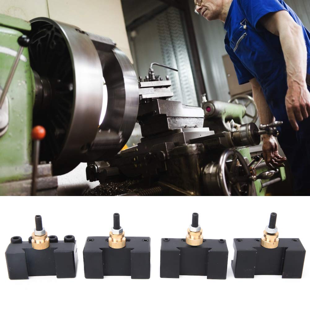 Stable Tool Post Holder for Lathe - Heavy Duty Turning Boring Tool Holder for Aluminum Alloy - Perfect for Metalworking, Woodworking & DIY Projects