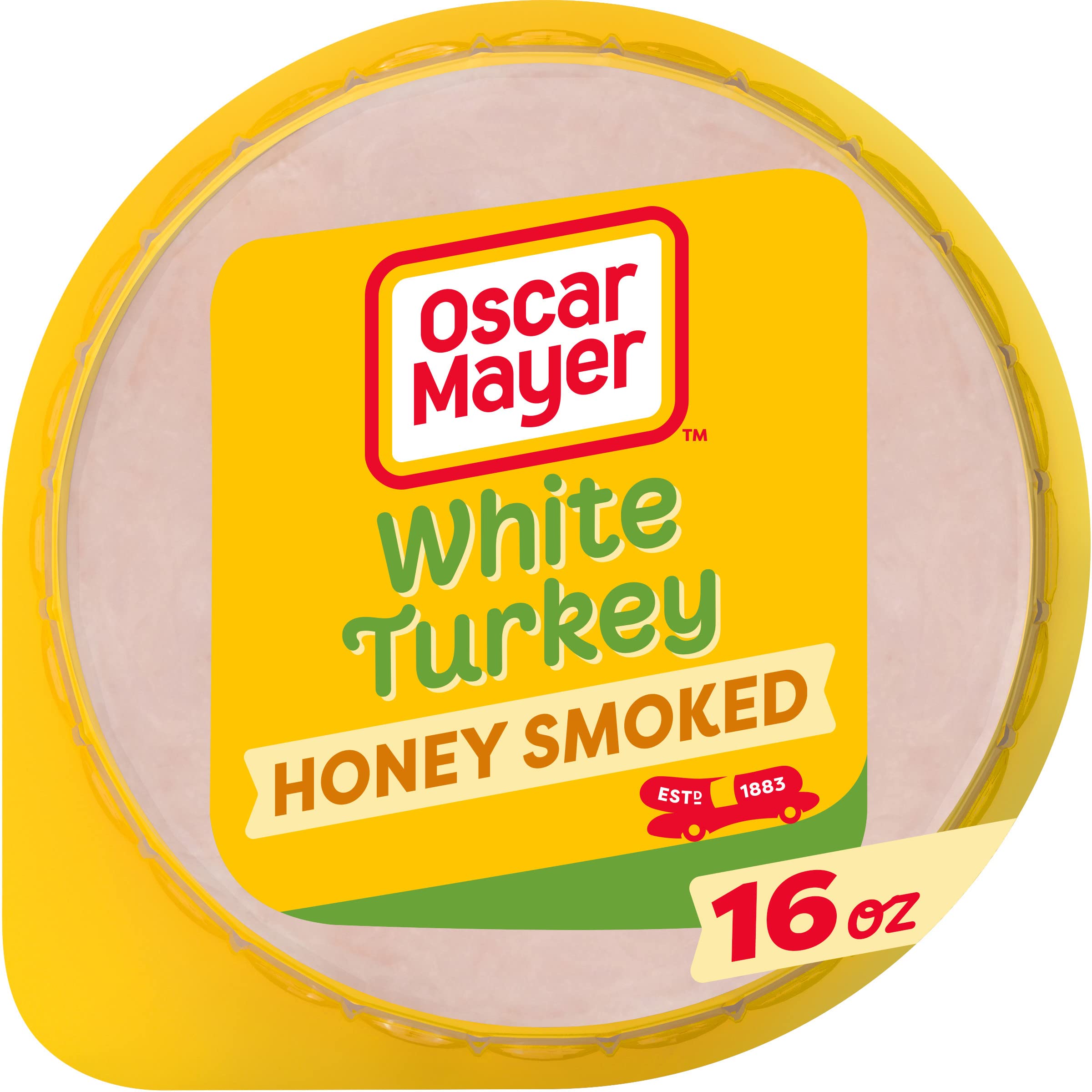 Oscar Mayer Lean Honey Smoked White Turkey Sliced Lunch Meat - 16 oz Pack - Healthy Low Fat Deli Meat for Sandwiches, Salads & Meal Prep