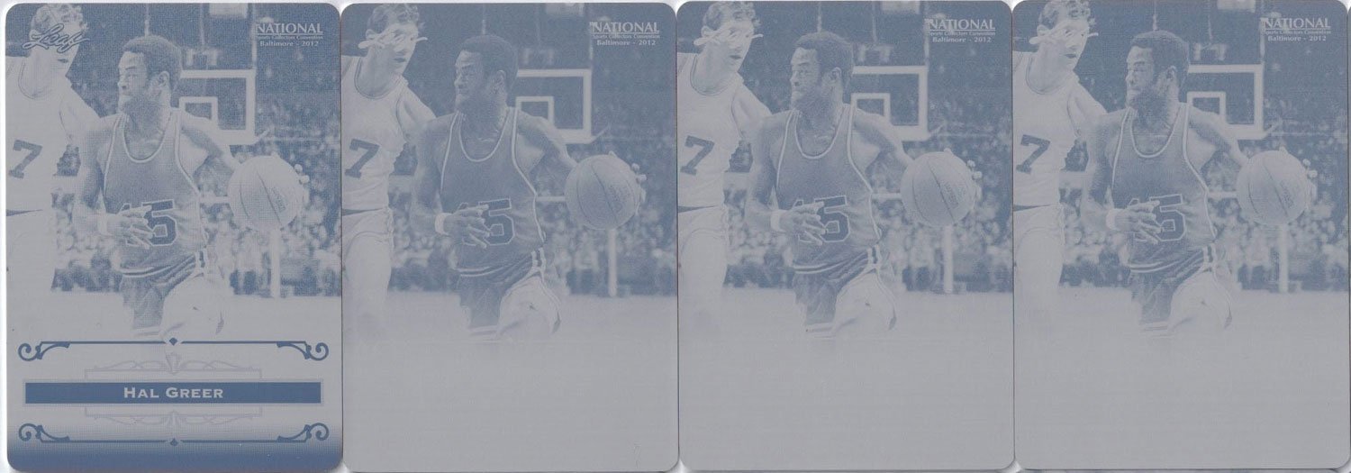 2012 Leaf HAL GREER National Exclusive Promo Press Plates (CMYK) 1/1 - Rare Basketball Trading Card for Collectors - Perfect for Sports Memorabilia Displays and Investment Collections