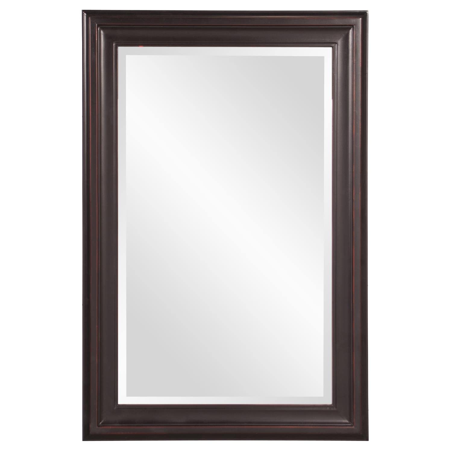 Howard Elliott George 24x36 Inch Rectangular Oil Rubbed Bronze Wall Mirror - Wood Framed Vanity Mirror for Home Decor - Perfect for Living Room, Bathroom, Bedroom & Hallway - Elegant Hanging Mirror for Dressing Areas & Entryways
