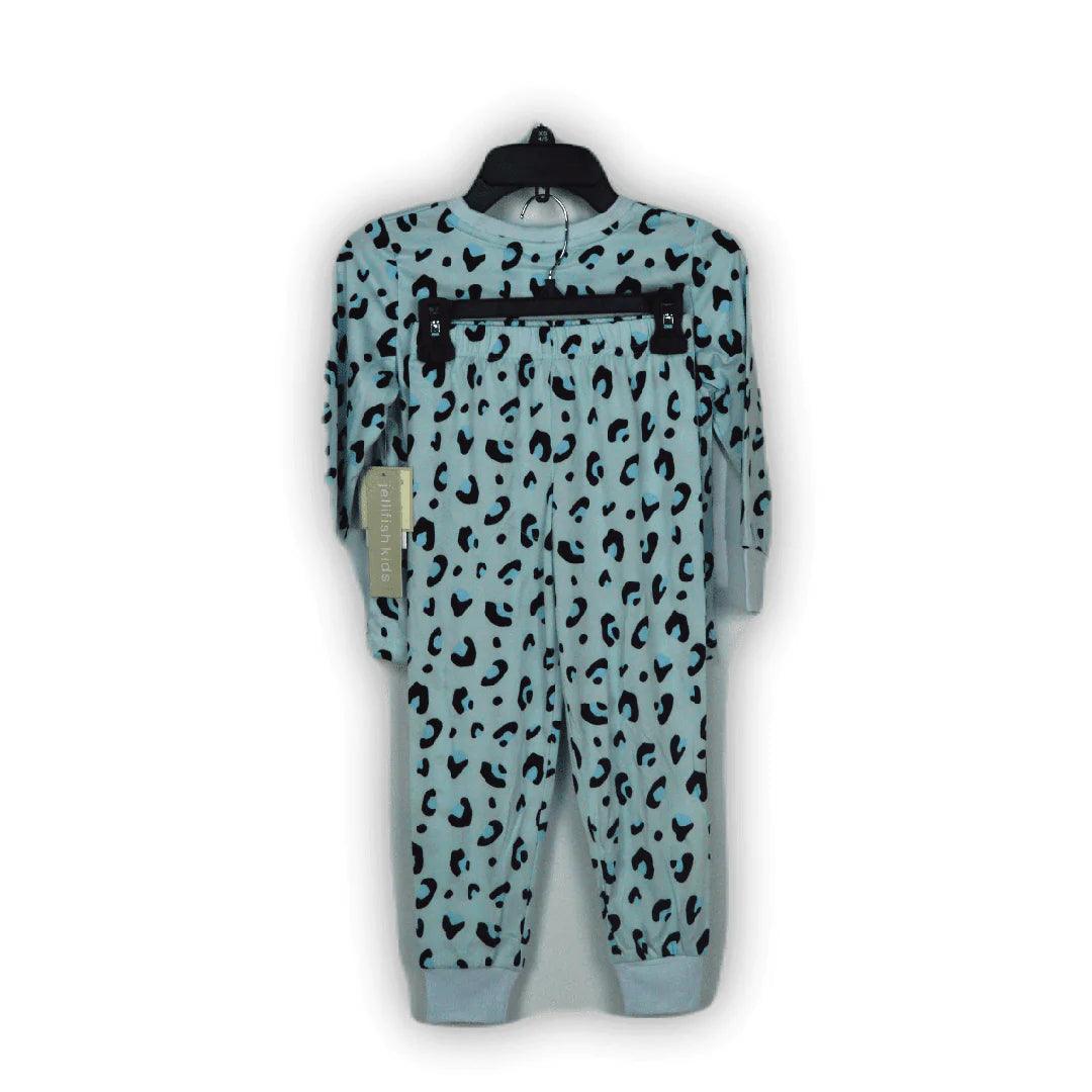 Blue Leopard Print Pajama Set (2-Piece) - Soft & Comfortable Sleepwear for Women - Perfect for Lounging, Sleeping & Relaxing at Home