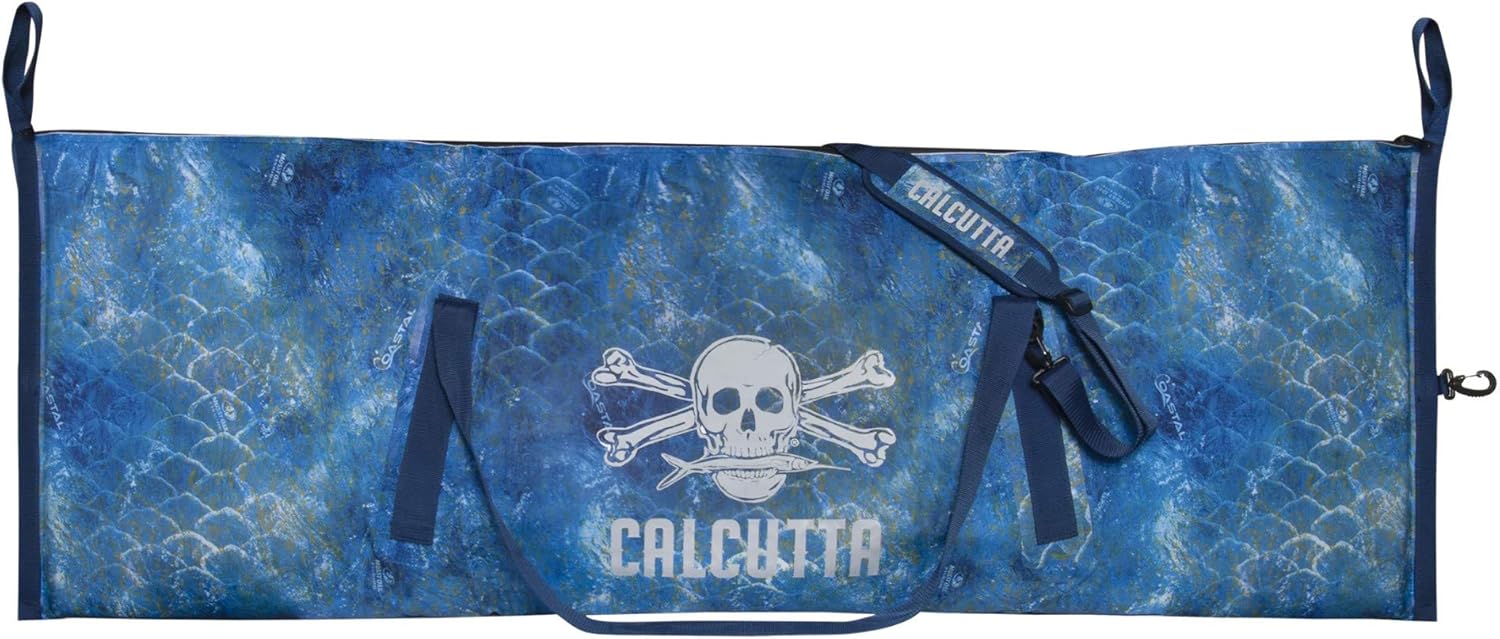 Calcutta Pack Fish Cooler 68x24 - Mossy Oak Shoreline Camo - Heavy Duty Insulated Cooler for Fishing, Hunting & Outdoor Adventures - Perfect for Beach, Boat & Camping Trips