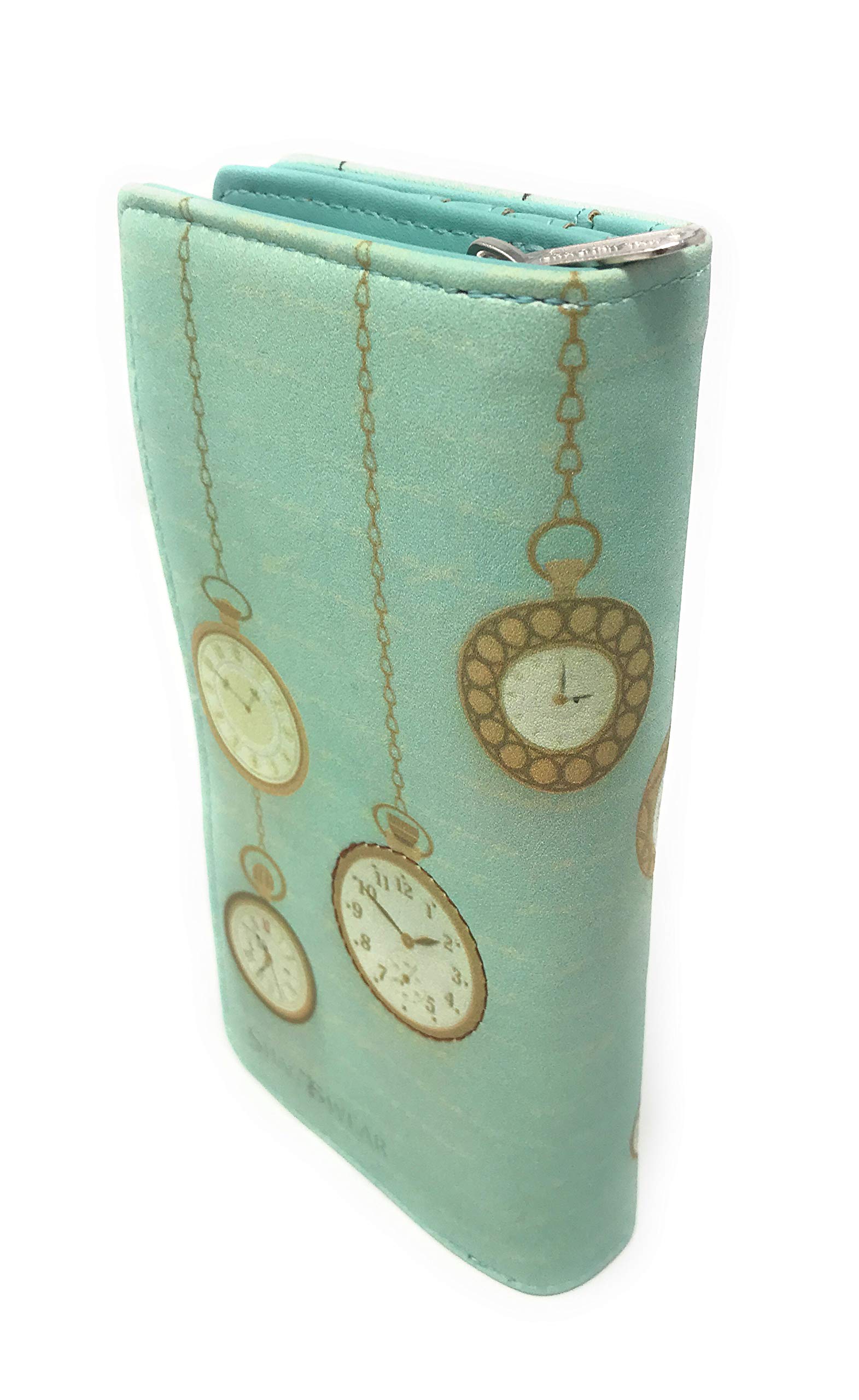 Vintage Mint Green Rabbit Pocket Watch Wallet for Women & Teens - Large 7