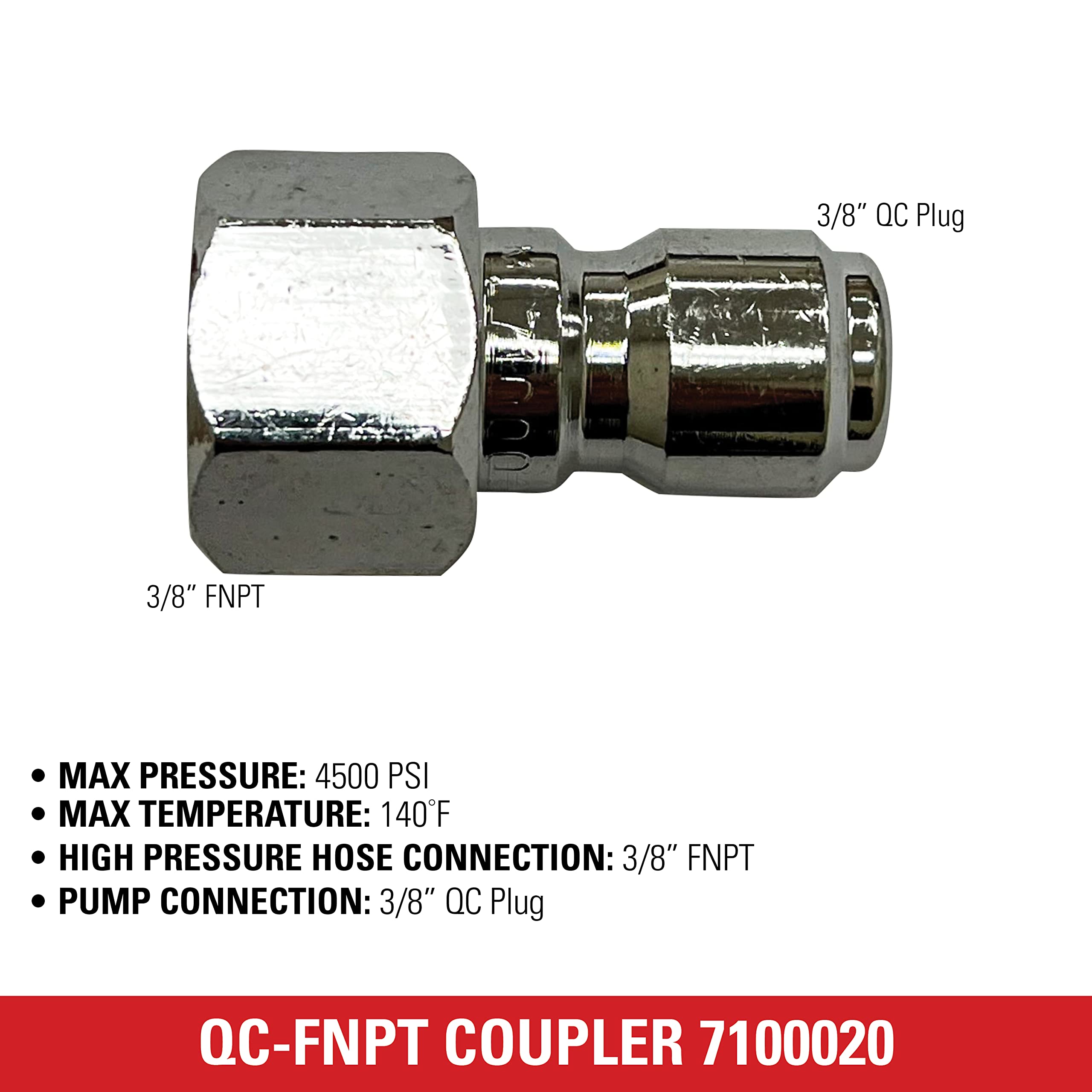 Simpson Pressure Washer QC Plug 4500 PSI - 3/8
