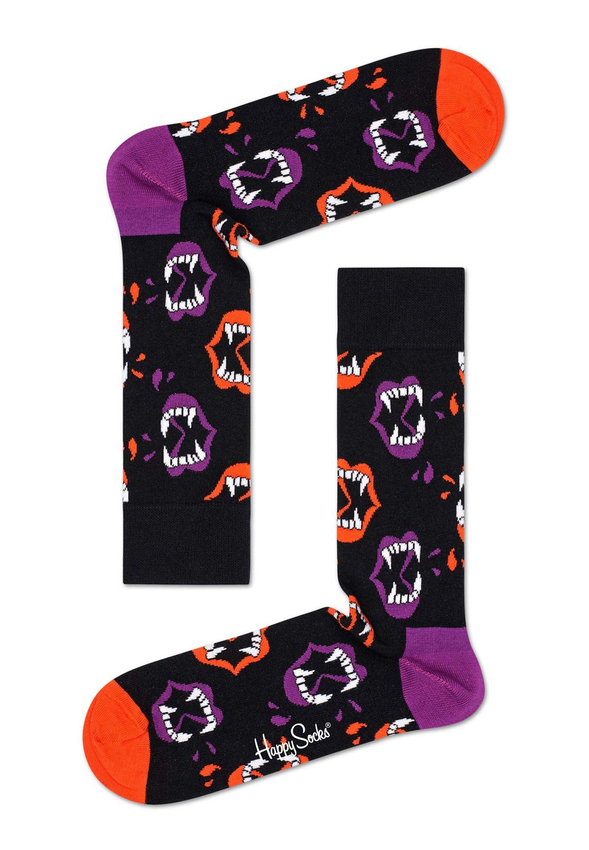 Happy Socks for Men - 3-Pack Halloween Novelty Socks Gift Set in Coffin Box (Black/Orange) - Perfect for Costume Parties, Trick-or-Treating & Spooky Gifts