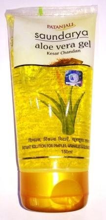 Patanjali Combo Pack - Saundarya Aloe Vera Gel & Kesar Chandan Face Gel (150ml Each) | Natural Skin Care for Hydration, Brightening & Sunburn Relief | Perfect for Daily Moisturizing & Summer Skin Protection