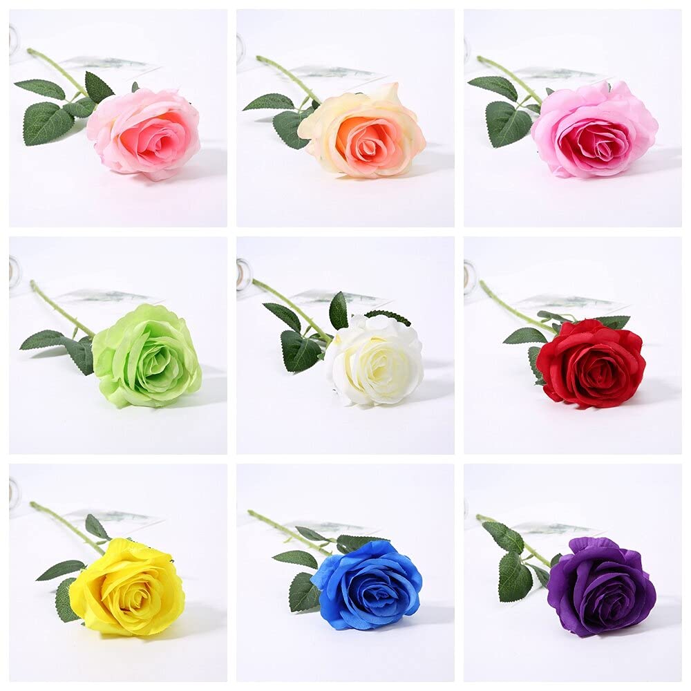 50pcs Artificial Roses - Milky White Dried Flowers for Wedding Bouquet, Bridal Shower, Anniversary, Valentine's Day, Birthday Party Decorations - Perfect for Centerpieces, Wedding Car Decor, Home & Event Floral Arrangements
