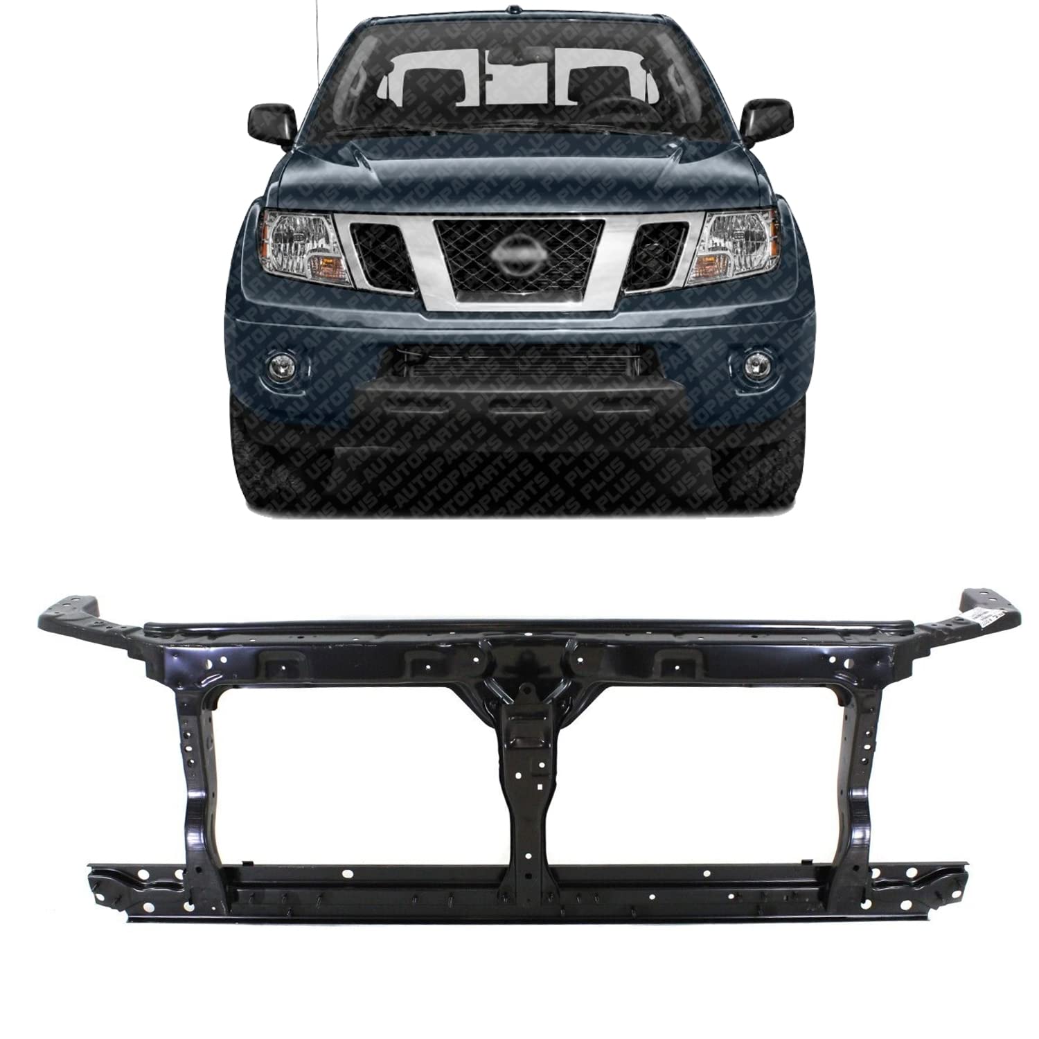 Steel Front Radiator Support Assembly Replacement for 2009-2014 Nissan Xterra & 2010-2014 Frontier - Direct Fit F2500ZL8MA NI1225189 - Perfect for Off-Road Repairs & Collision Restoration