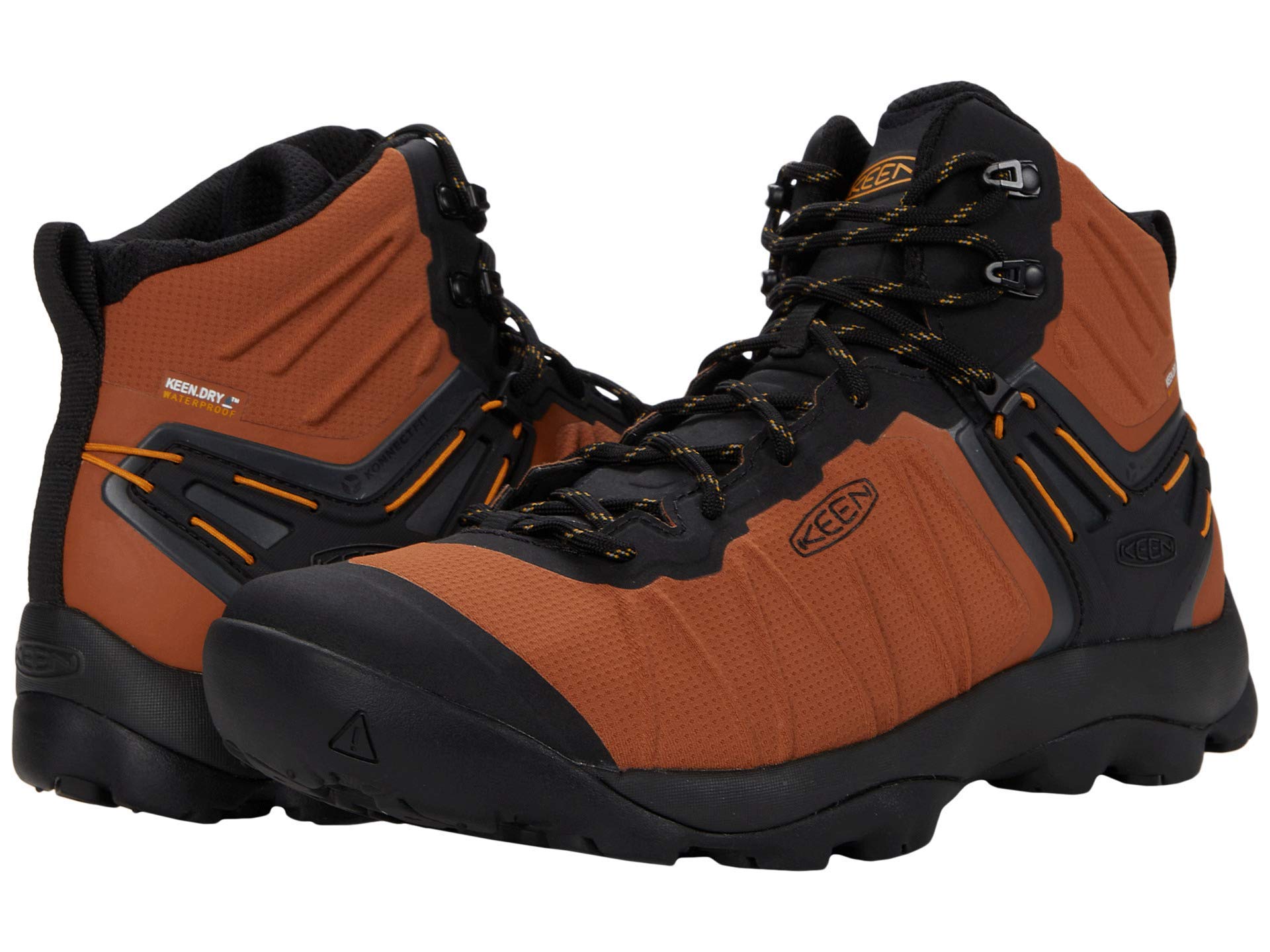 KEEN Men's Venture Mid Height Waterproof Hiking Boots - Lightweight Outdoor Trekking Shoes for Men - Perfect for Mountain Trails, Camping & Backpacking Adventures