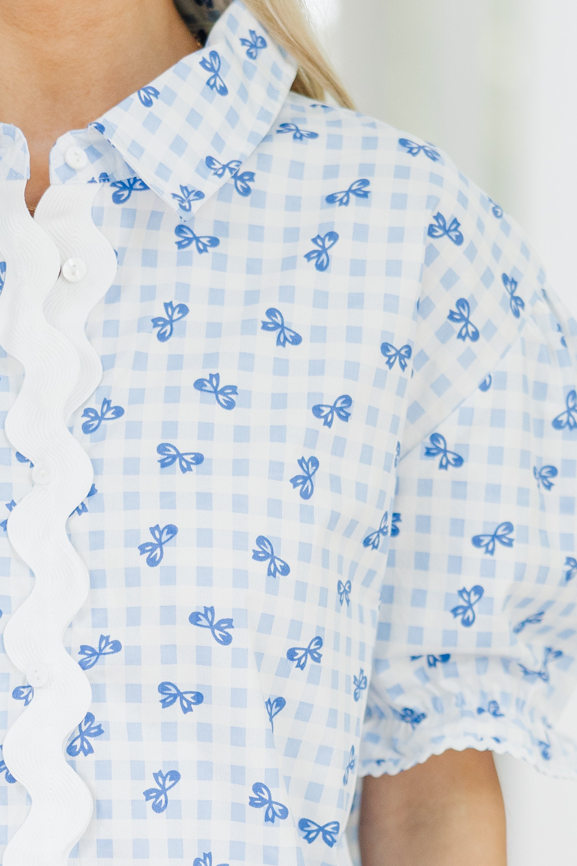 Blue Gingham Matching Set - Women's Casual Summer Outfit for Beach, Picnic & Date Night