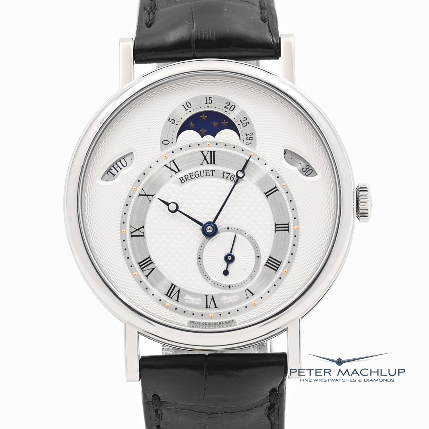 Breguet Classique Moonphase Watch 2013 - Luxury Automatic Men's Timepiece with Moon Phase Complication - Perfect for Formal Events & Collectors