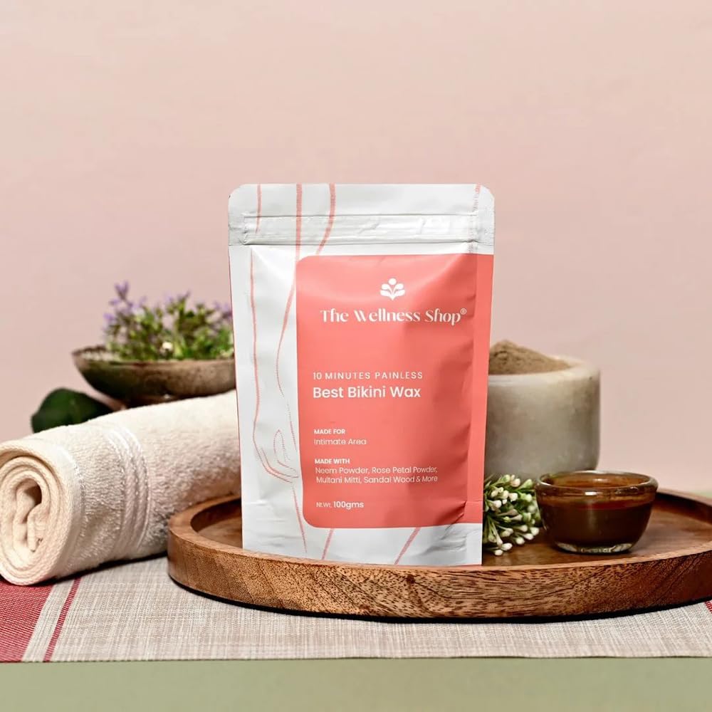 10-Minute Herbal Bikini Wax Powder for Women & Girls - Natural Hair Removal at Home, No Chemicals, No Irritation or Skin Rashes (100g) | Perfect for Smooth Skin Before Beach, Pool, or Vacation