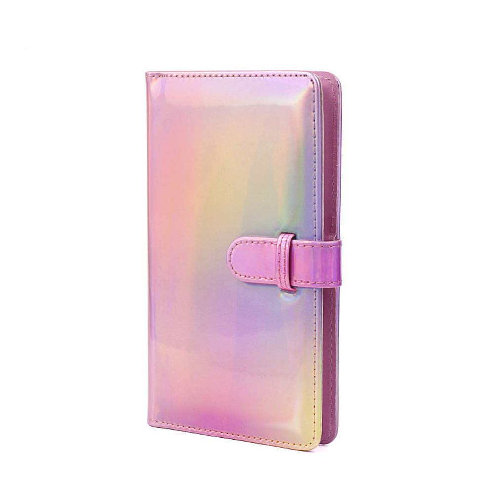 Mini 3 Inch 96 Pockets Photo Album Wallet - Compatible with Fujifilm Instax Mini 11/9/8/8+/25/7s/50/90, Polaroid Snap/Zip/Z2300/PIC-300, HP Sprocket, Kodak Mini 3-Inch Film - Colorful Pink - Perfect for Travel, Parties & Memory Keeping
