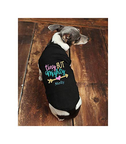 Personalized Dog Shirt for Small Dogs - Custom Tiny But Mighty Puppy Tee for Girl Dogs | Perfect for Birthdays, Adoption Days & Photo Shoots