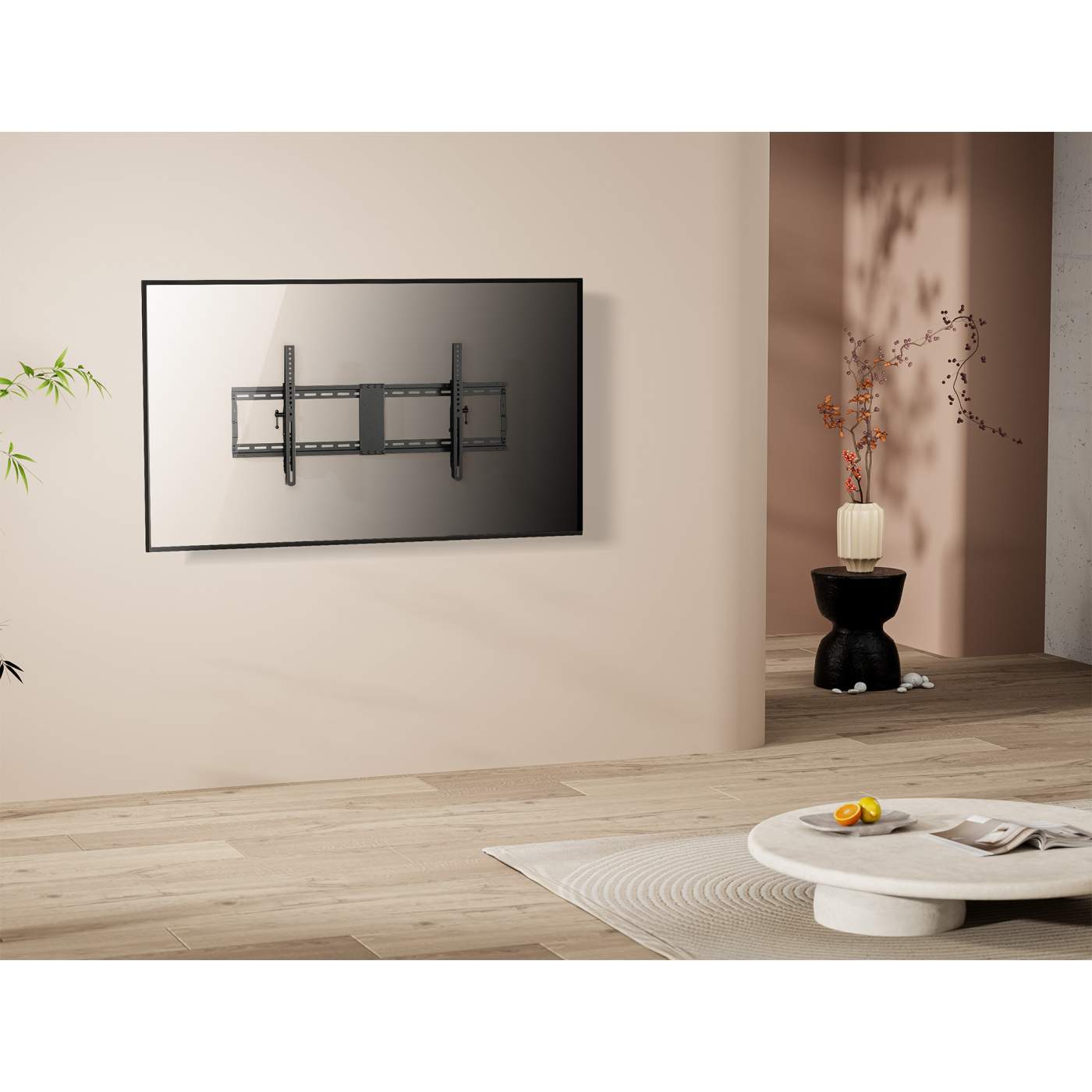 Low Profile Tilting TV Wall Mount Bracket for Flat Screen TVs - Slim Space-Saving Design for Living Room, Bedroom & Office - Easy Installation & Adjustable Viewing Angles