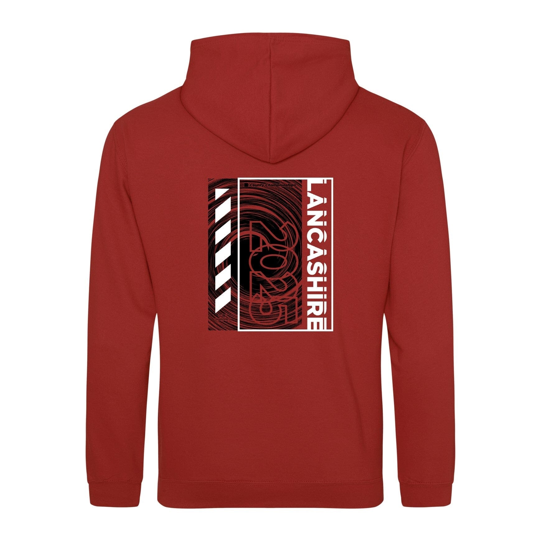 Lancashire County ASA County Championships 2025 Hoodie - Brick Red | Unisex Pullover Sweatshirt for Swimming Competitions & Team Spirit
