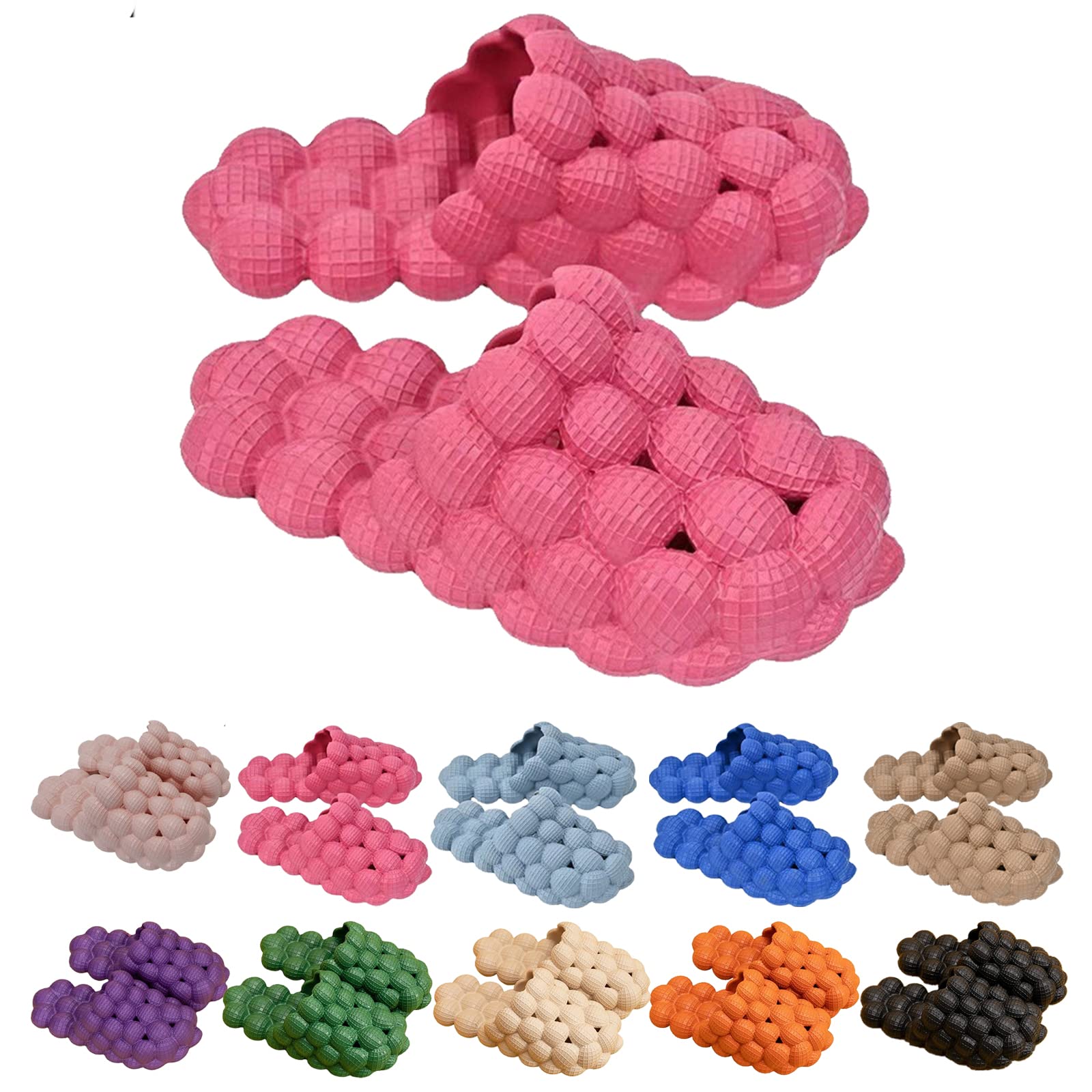**Unisex Massage Bubble Slides - Super Soft Home & Office Slippers for Men & Women - Foot Massage Sandals, Shower Slippers, Beach Slides - Perfect for Relaxation, Spa, and Indoor Comfort**