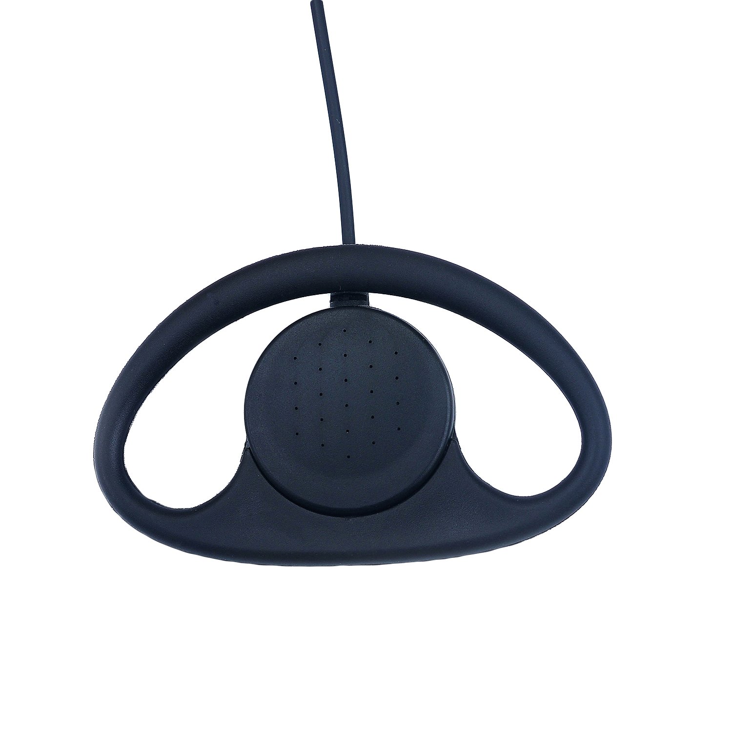 D-Shape Earpiece Headset with Large PTT Button for 2-Pin Walkie Talkie Radios - Compatible with Baofeng, Kenwood, Arcshell V-5R, BF-F8HP, BF-888S, AR-5 - Ideal for Security, Construction & Outdoor Communication