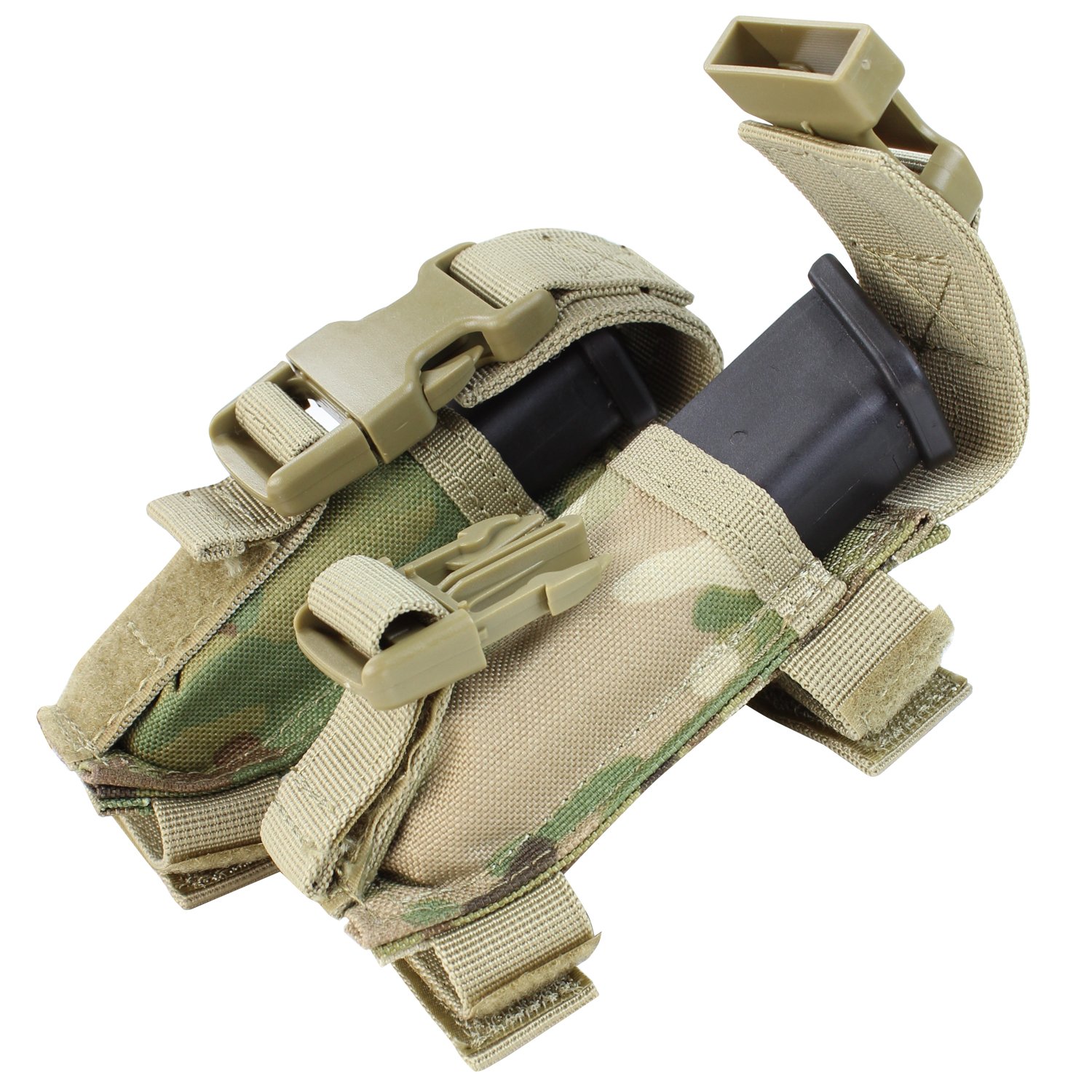 Condor Men's Tactical Belt - Heavy Duty Military Style Rigid Webbing Belt for Outdoor, Hiking & Work - Adjustable Waist 1.75