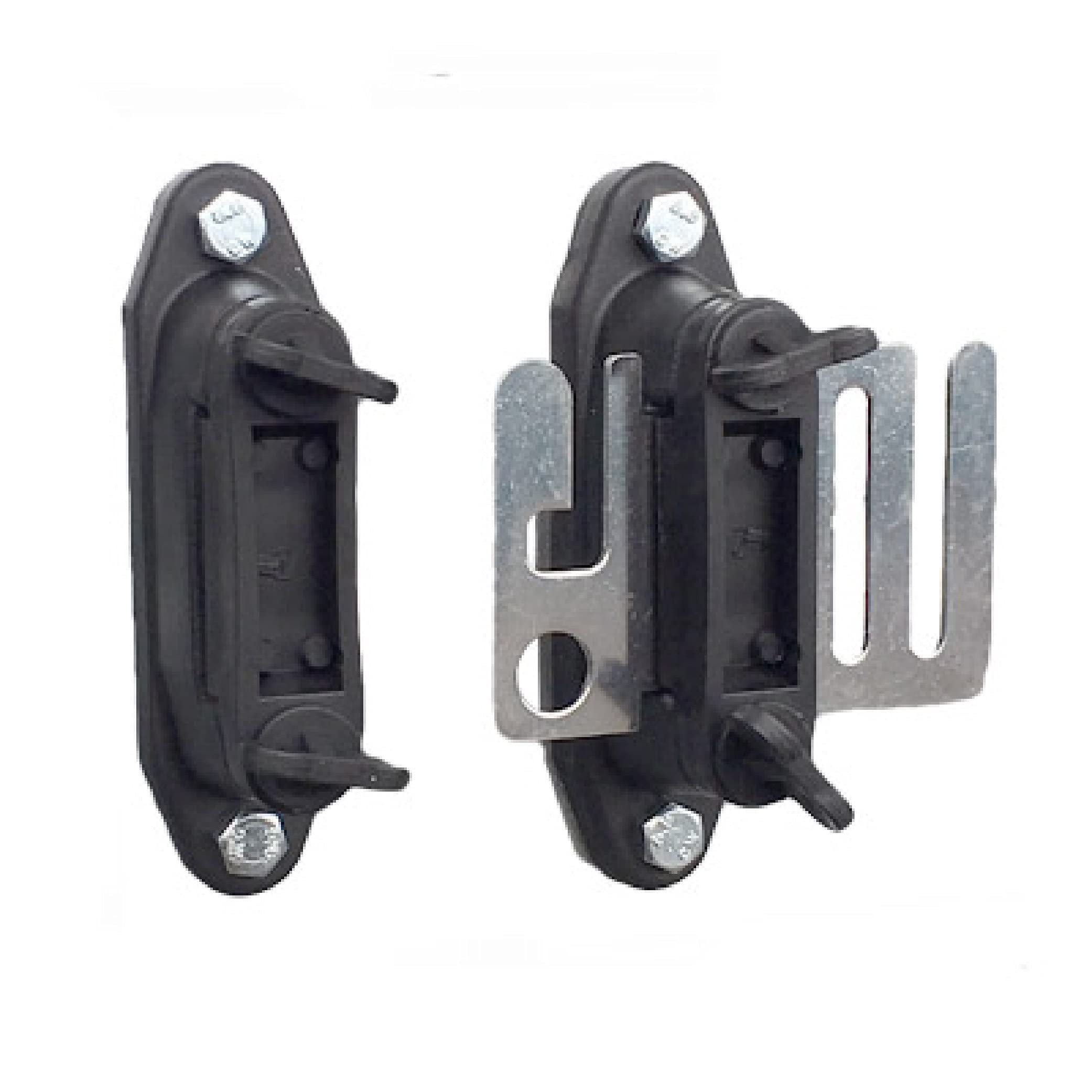 Electric Fence Wooden Post Plastic Corner Clamp Insulator for Electric Tape - 24P Black - Durable Fence Accessories for Livestock Control & Garden Protection