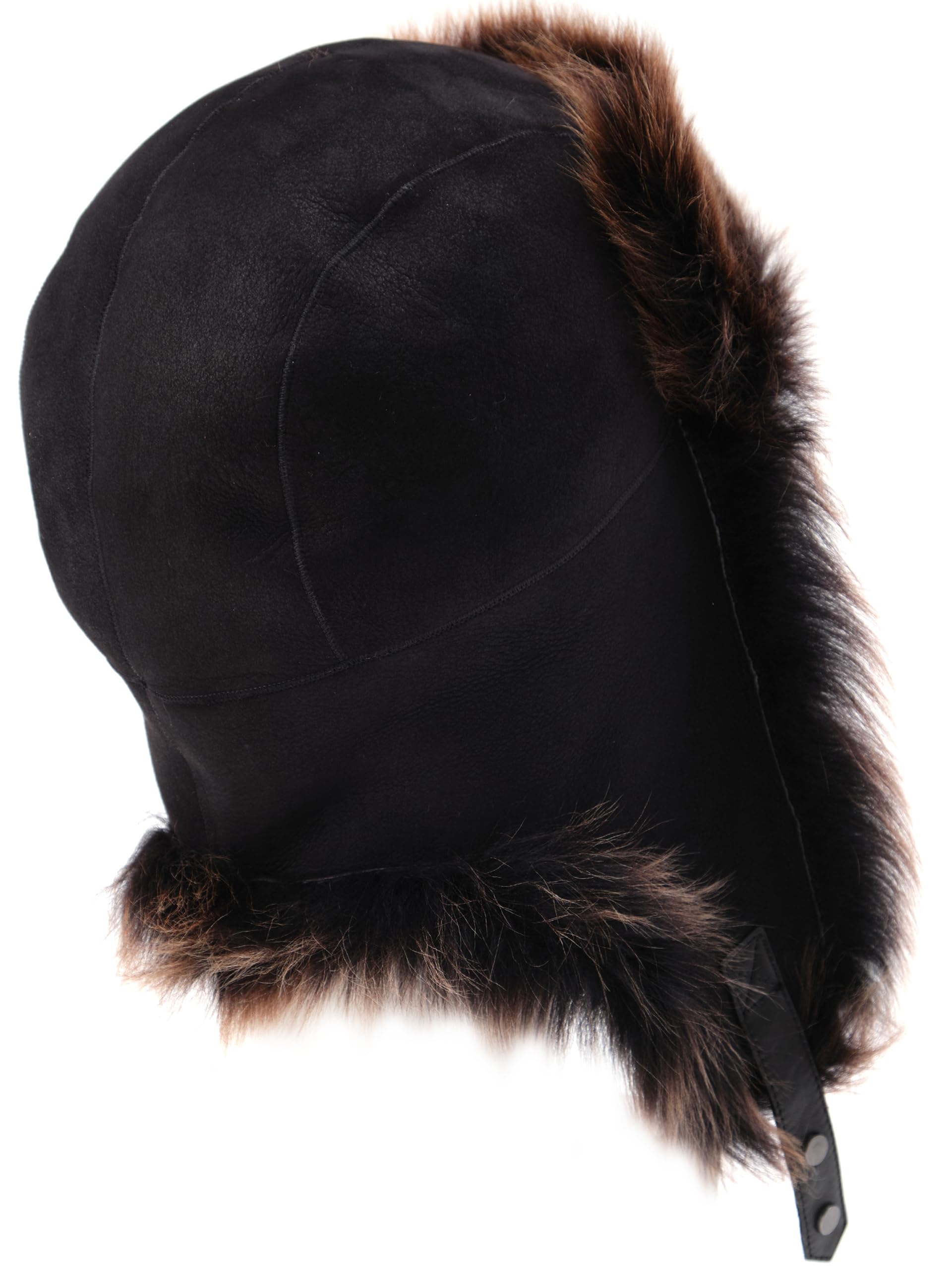 Everest Ultra-Warm Shearling Trapper Hat for Men & Women - Genuine Leather Winter Hat with Ear Flaps - Perfect for Skiing, Snowboarding & Cold Weather Outdoor Activities