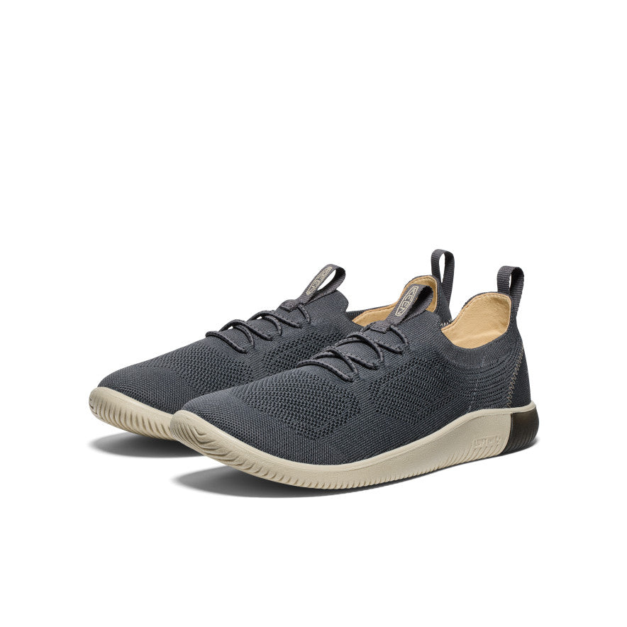 KNX Men's Knit Sneakers - Breathable Lightweight Walking Shoes for Men | Black/Magnet Color | Perfect for Running, Gym Workouts & Casual Wear