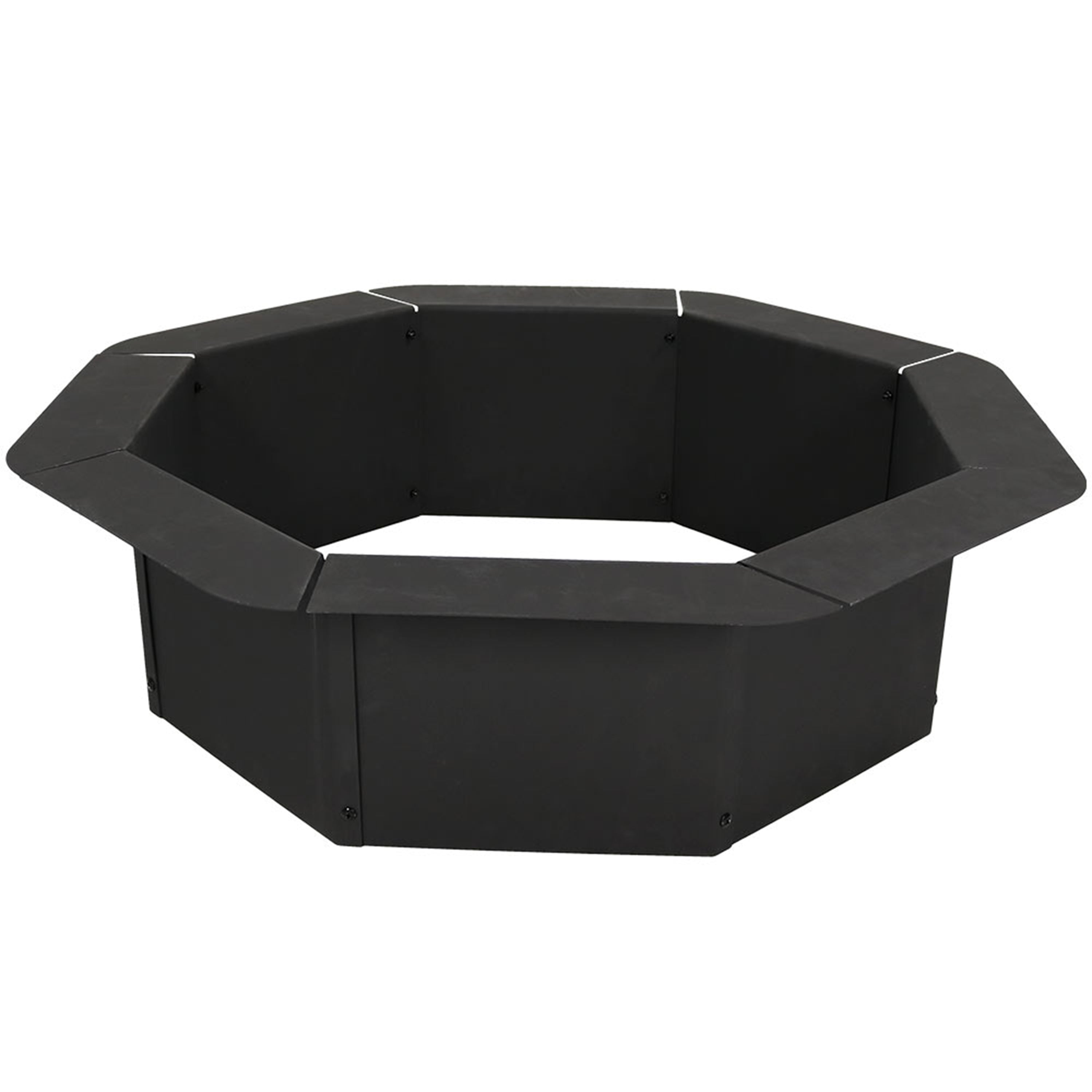 Heavy Duty Steel Octagon Fire Pit Ring - 30-Inch Inside Diameter for Outdoor Camping, Backyard Bonfires & Patio Gatherings