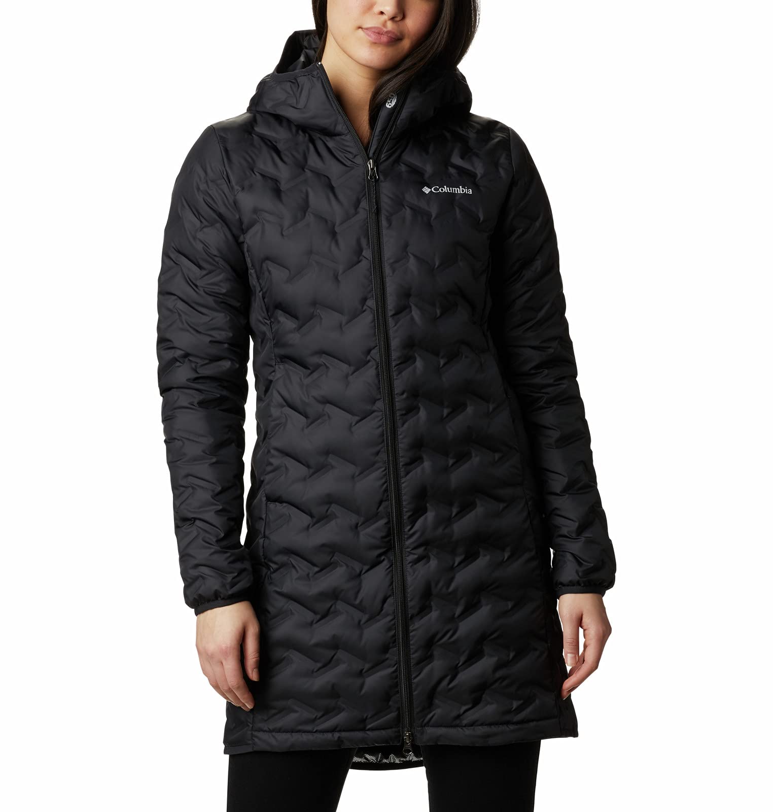 Columbia Women's Delta Ridge Long Down Jacket - Waterproof Winter Coat with Omni-Heat, Lightweight & Warm for Hiking, Skiing, and Outdoor Adventures