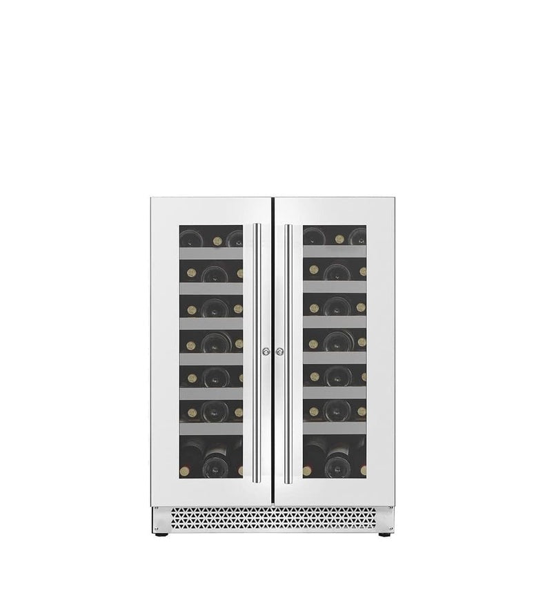 Cavavin Vinoa Collection 24-Inch Stainless Steel Beverage Cooler - Holds 66 Cans or 21 Bottles (V 87WBVC) - Perfect for Home Bars, Kitchen, and Entertaining Spaces