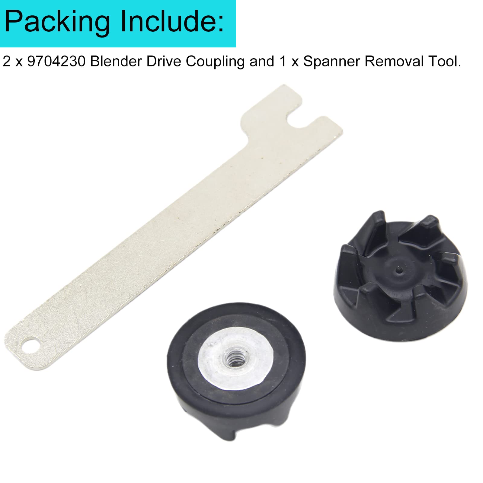 KitchenAid Blender Coupler Replacement - Compatible with KSB5 & KSB3 Models (WP9704230VP, WP9704230, PS11746921) - Includes Spanner Tool - Perfect for Smoothie Making & Food Processing