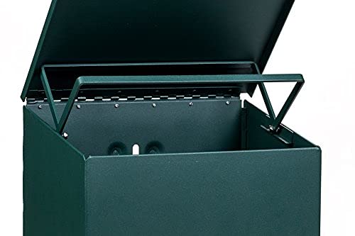 Premium Dog Waste Station with MittN Bag™ System - Square Matte Green Can for Parks, Yards & Public Spaces | Eco-Friendly Pet Waste Disposal Solution
